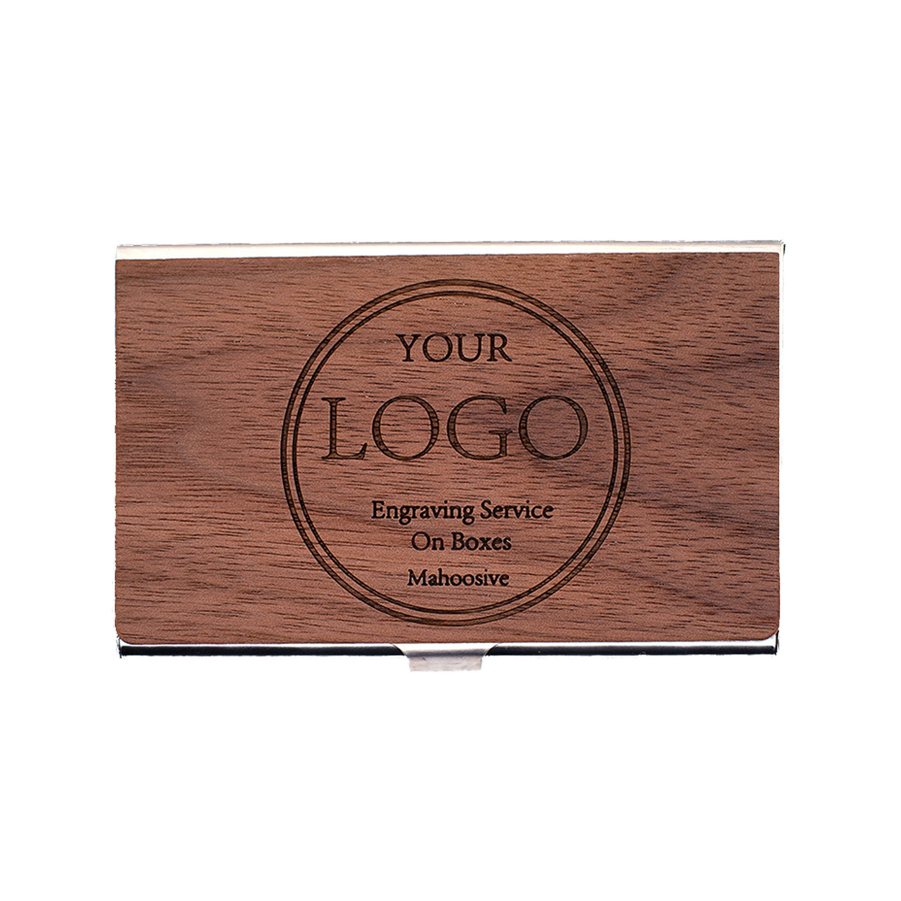 Walnut Wood Business Cards Case Holder