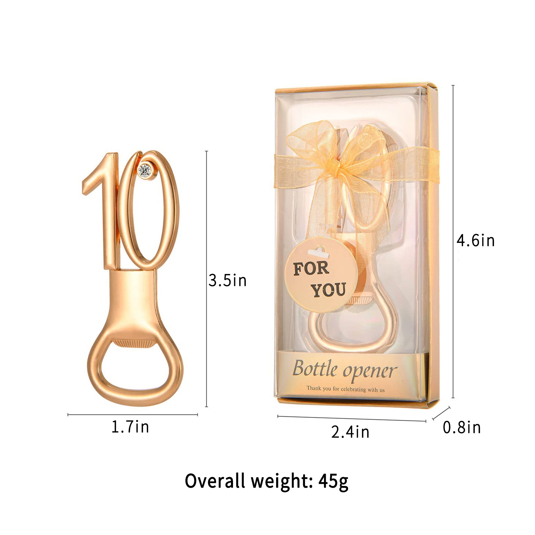 Digital Alloy Corkscrew Birthday Bottle Opener For Party Favors