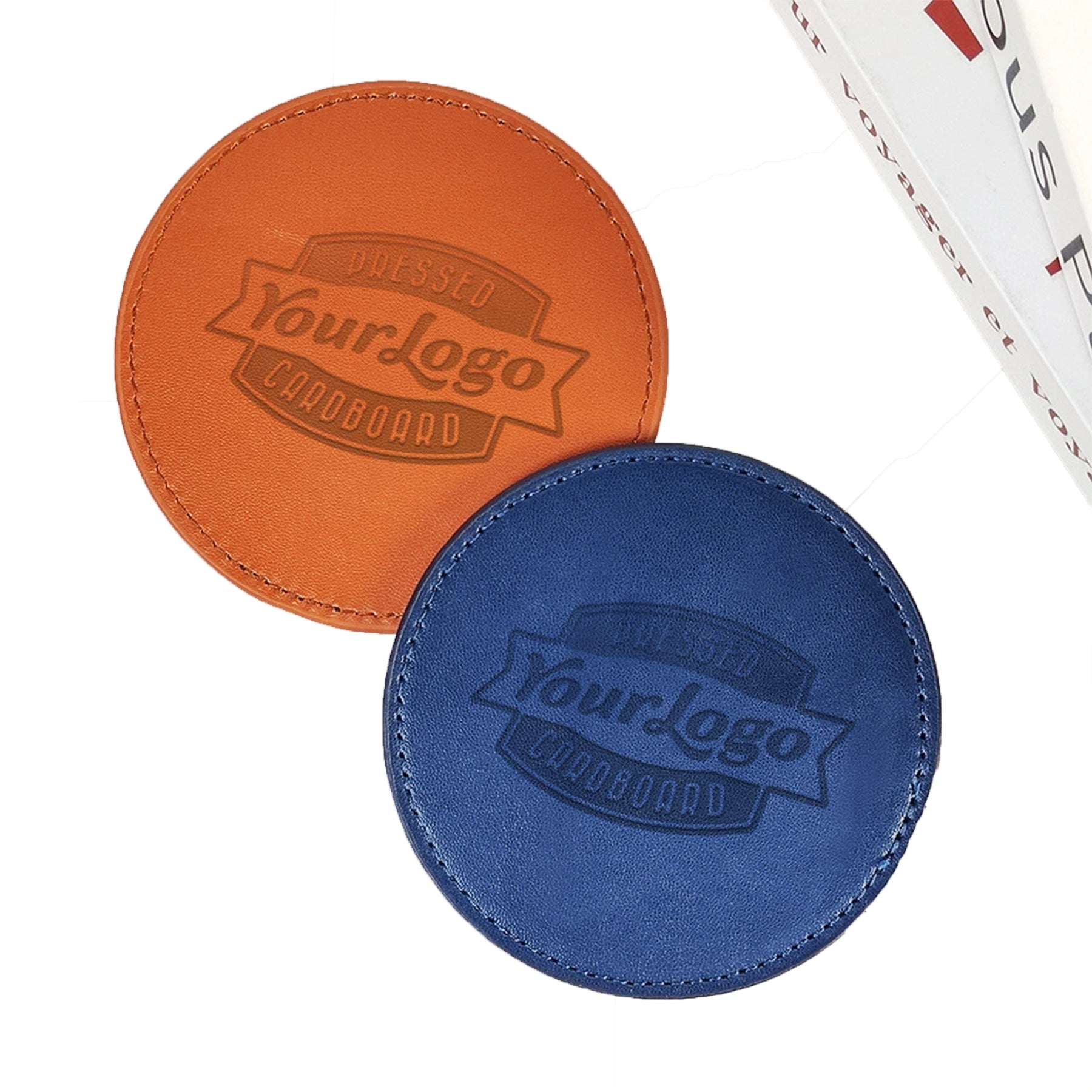 Simple Leather Round Cup Coaster And Heat Insulation Pad