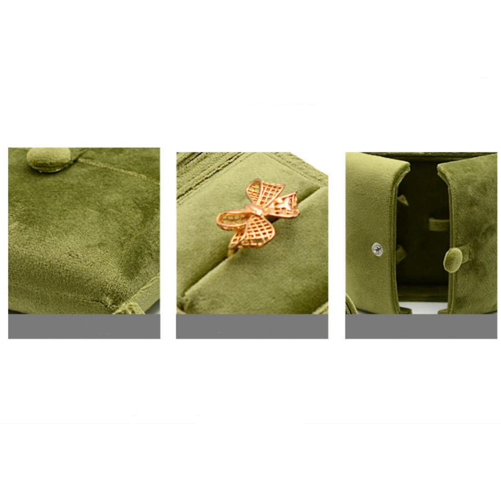 Dual-Opening Velvet Ring Box