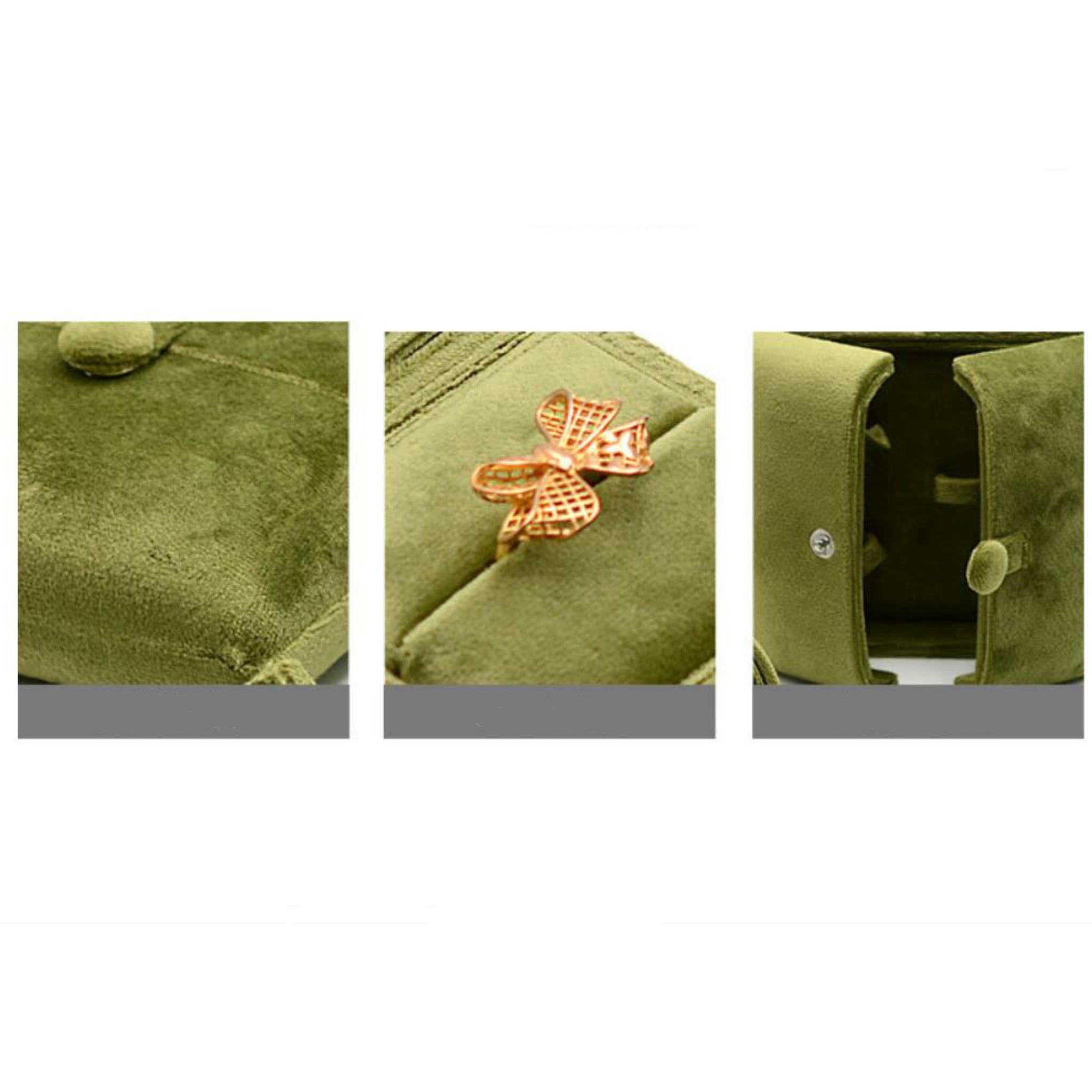 Dual-Opening Velvet Ring Box