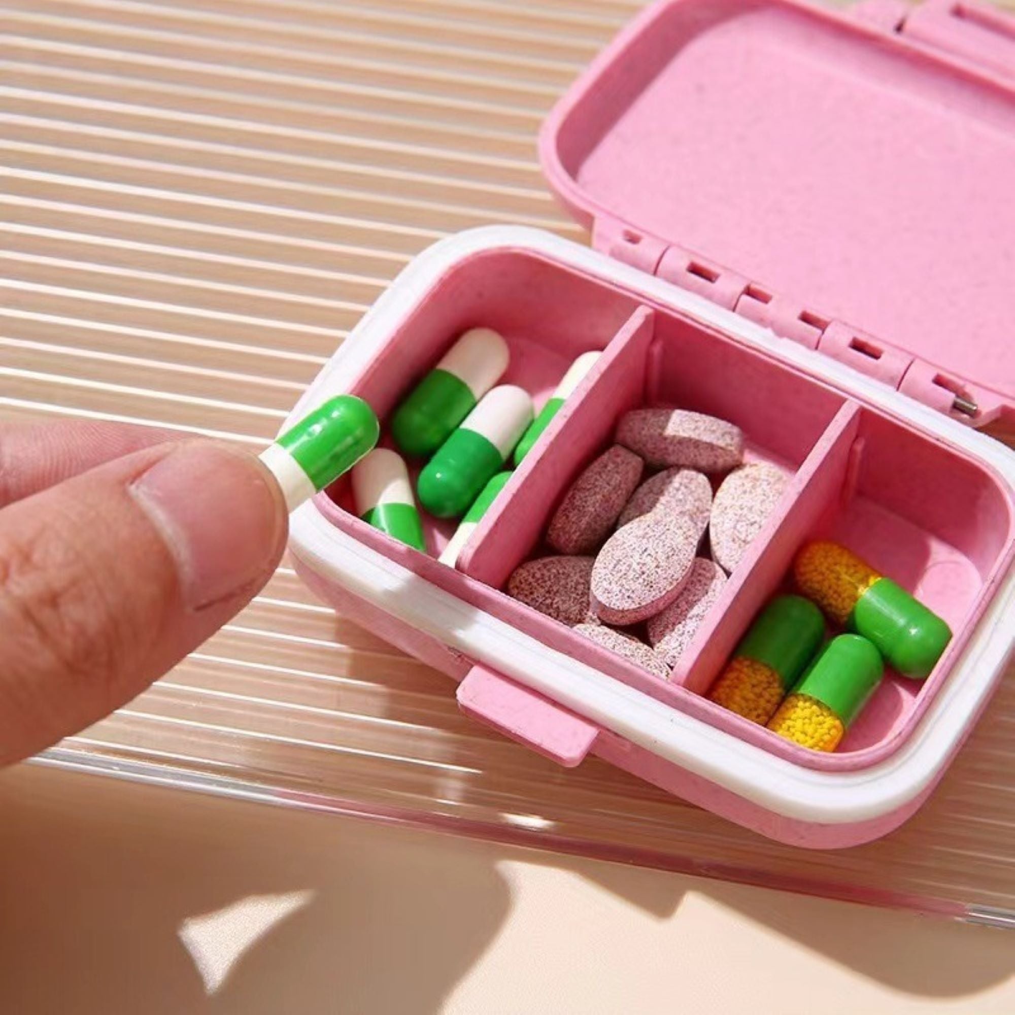 3 Compartments Pill Case