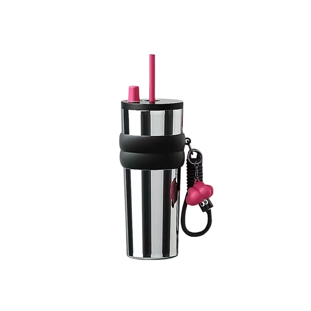 24 Oz Stainless Steel Insulated Cup With Straw