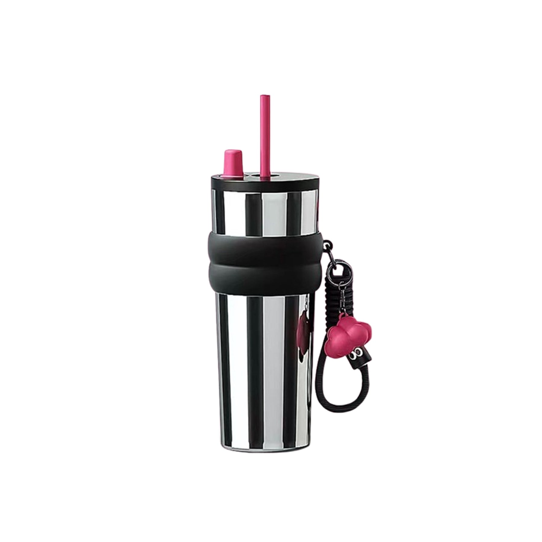24 Oz Stainless Steel Insulated Cup With Straw