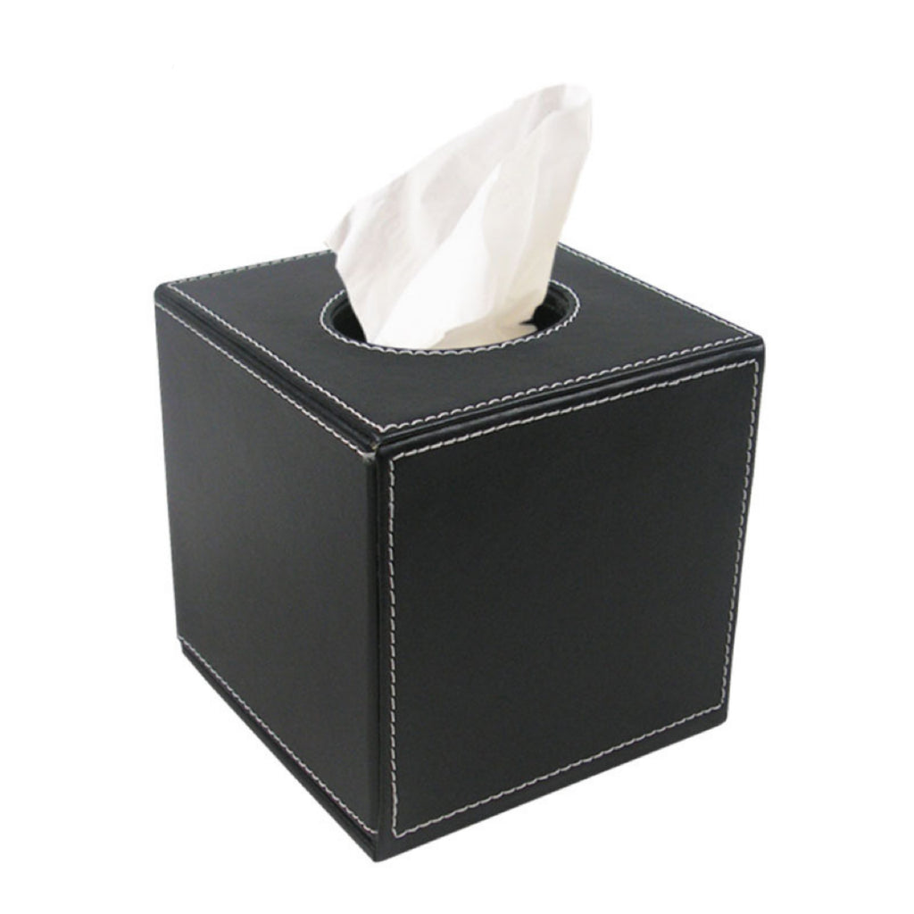 Square Leather Tissue Box
