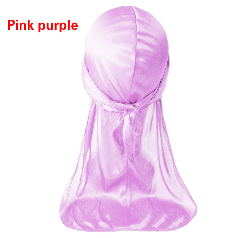 Imitation Silk Long Tail Turban Hat