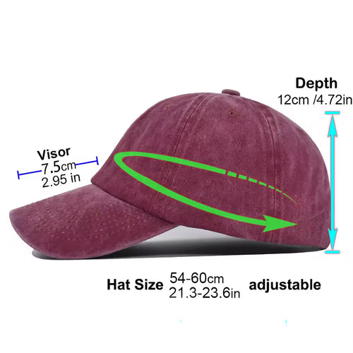 100% Cotton Twill Vintage Washed Baseball Caps