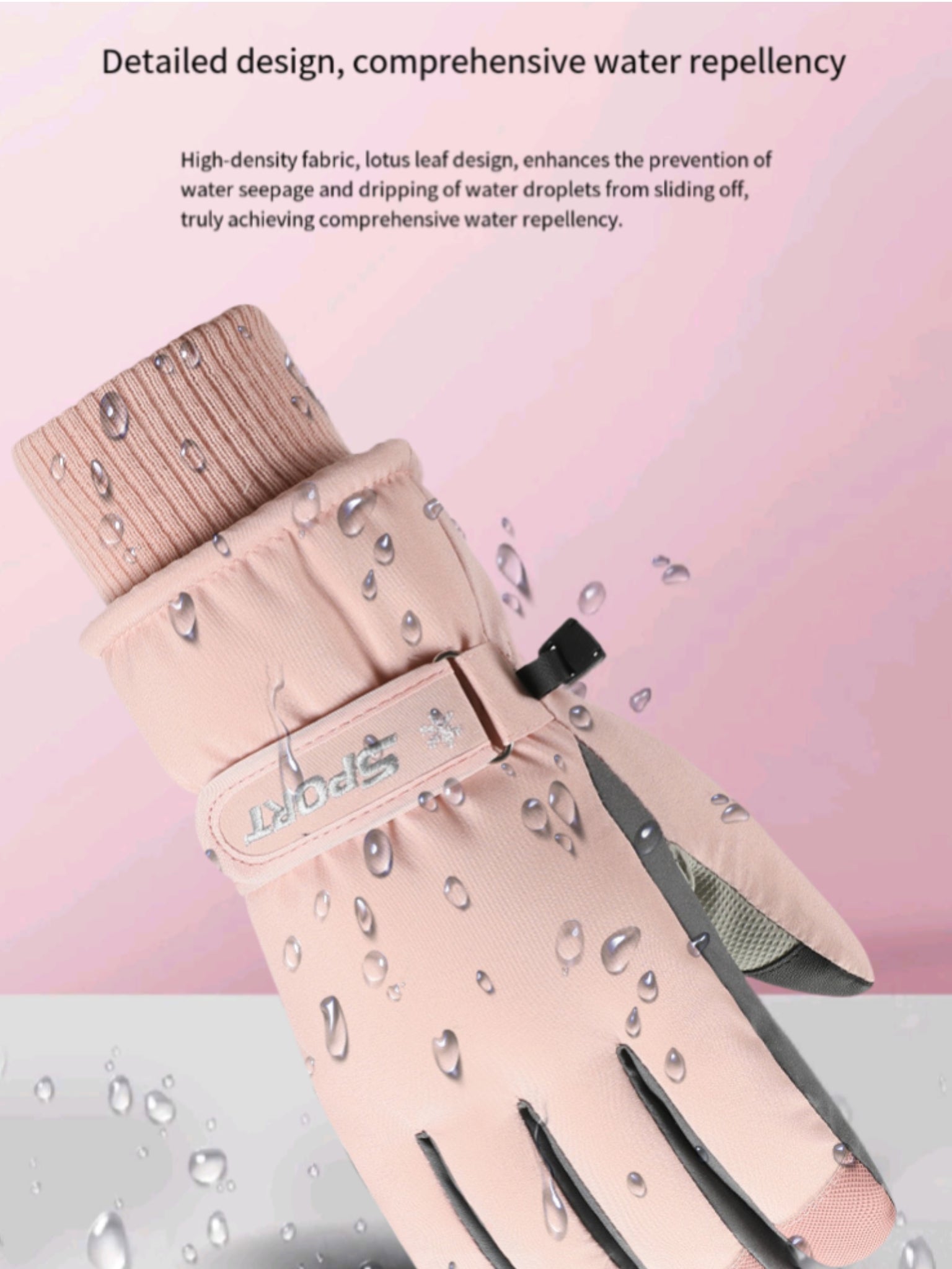 Skiing Gloves Fleece Touchscreen Waterproof Windproof