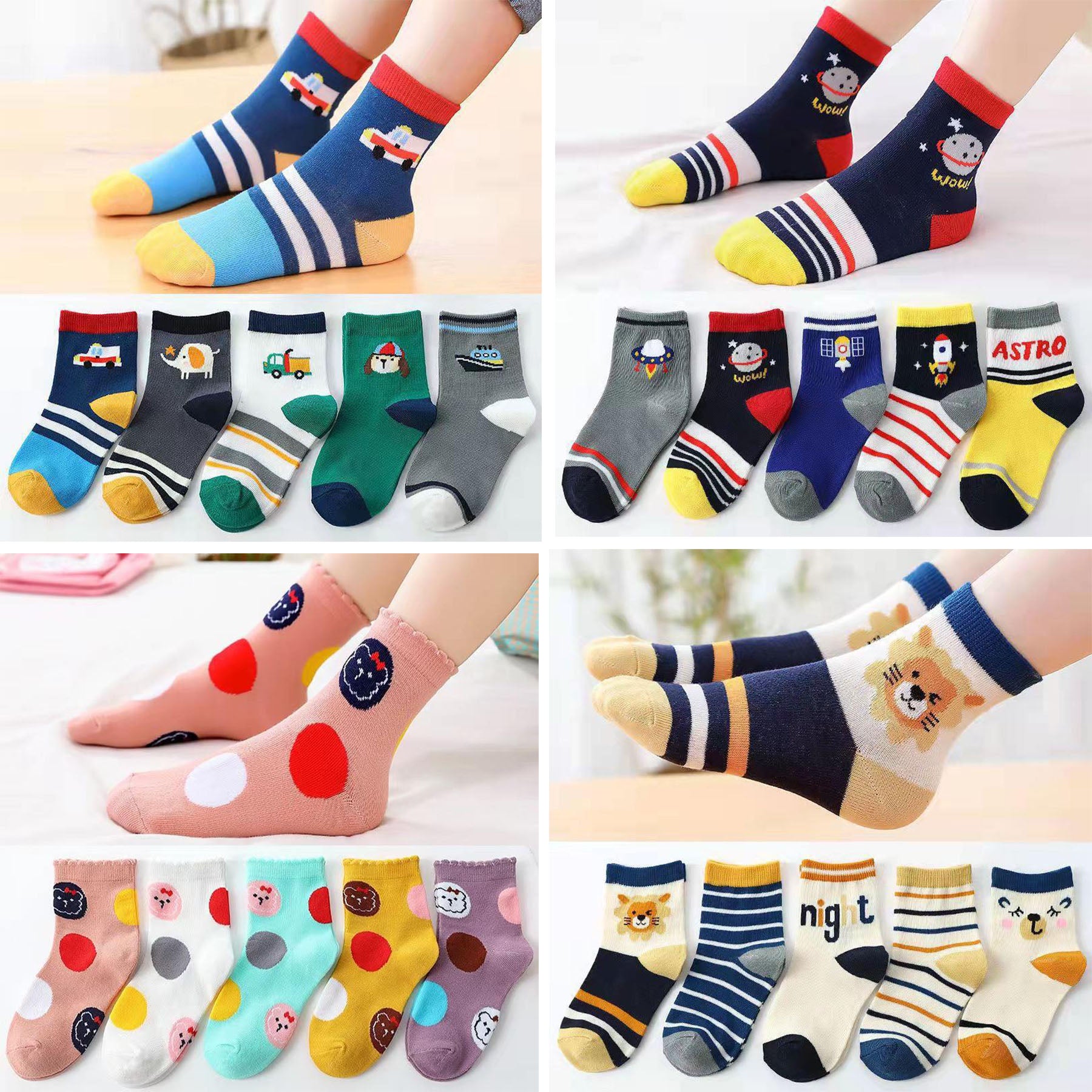Children'S Cute Cartoon Mid-Calf Socks For Winter