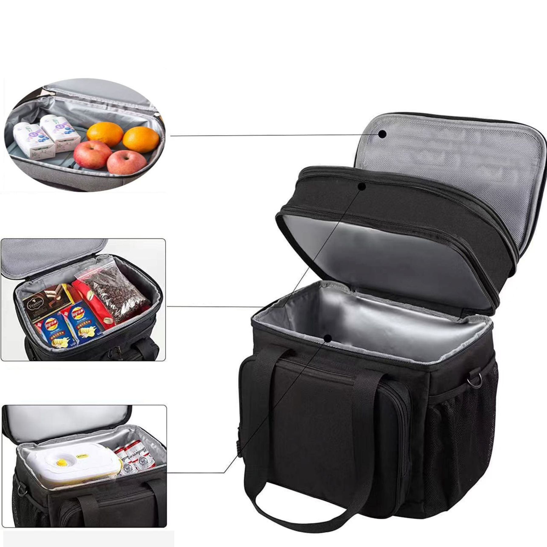 Double - Layered Insulated Outdoor Picnic Cooler Bag