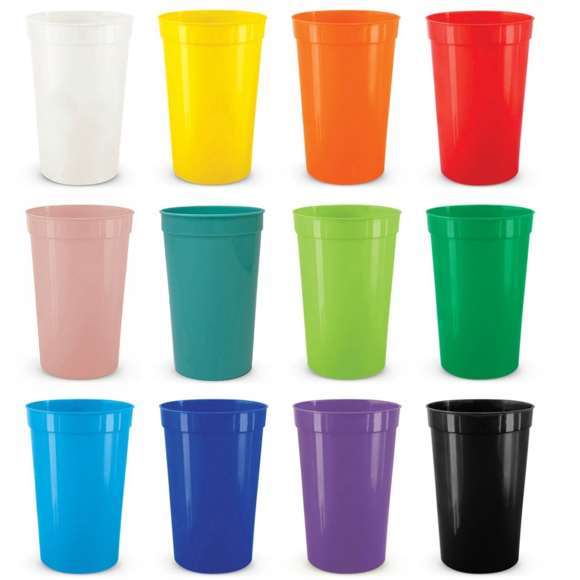 Stadium 16 Oz. Plastic Cups Reusable Drink Tumblers