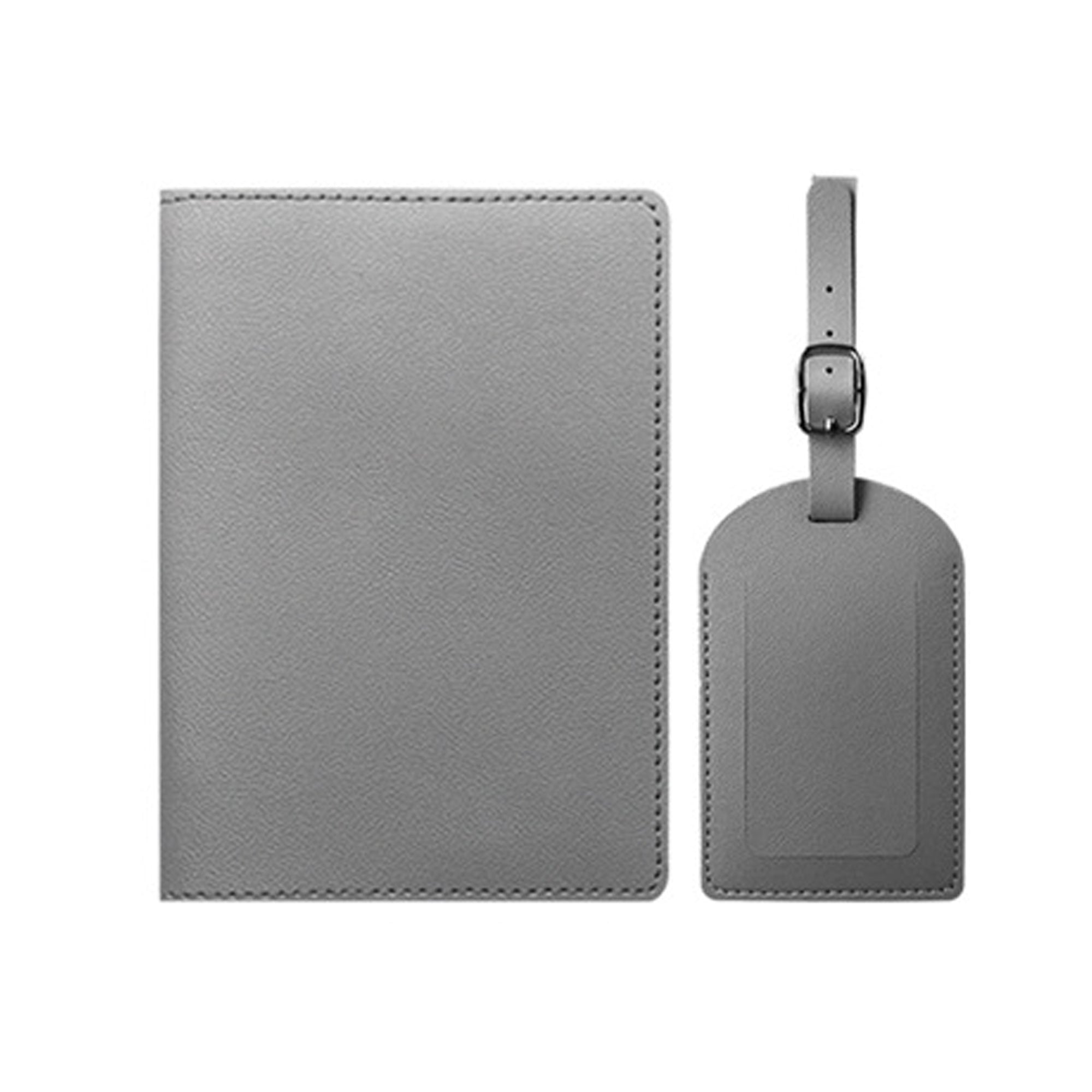 PU Leather Luggage Tag & Passport Cover Set