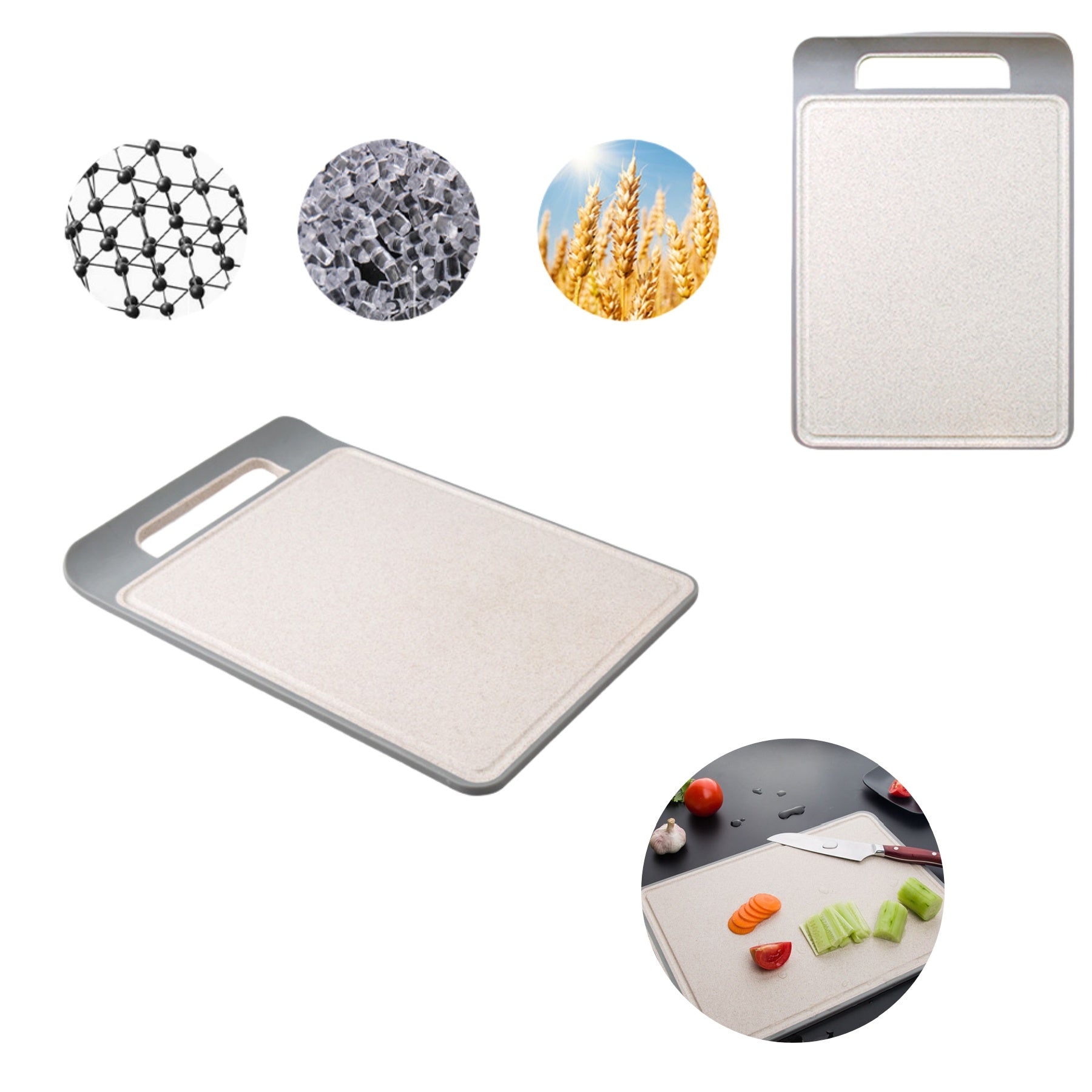 Natural Wheat Straw Chopping Board
