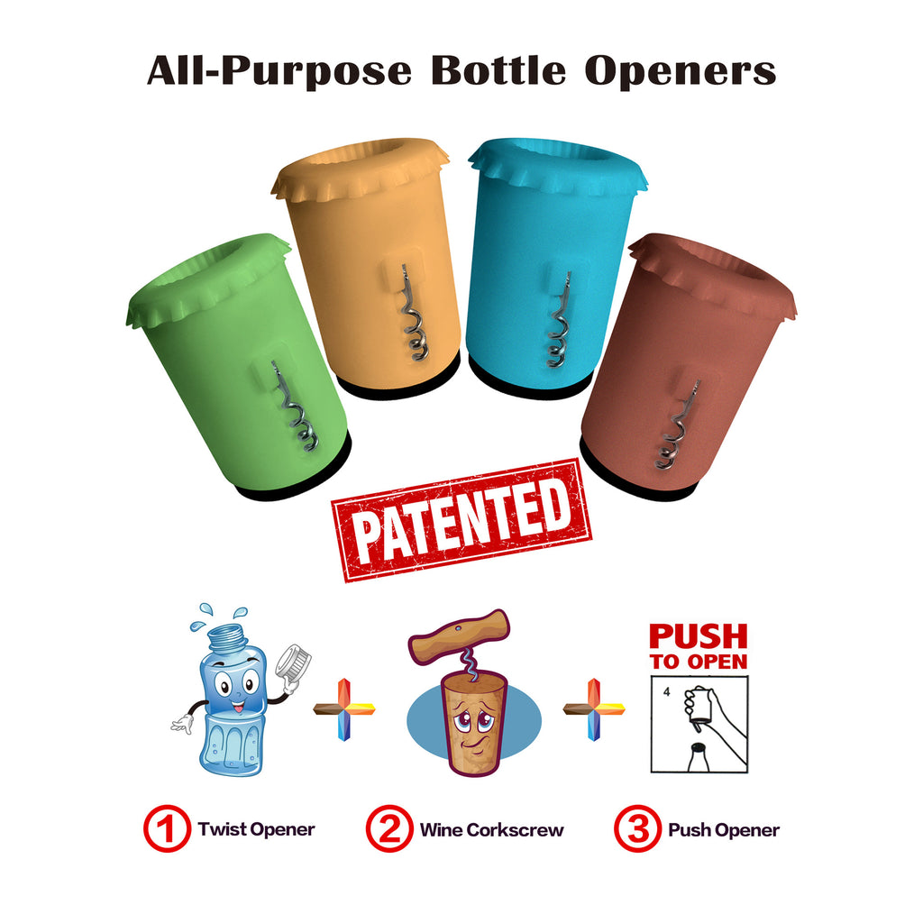 Multifunctional Magnetic Press - type Bottle Opener