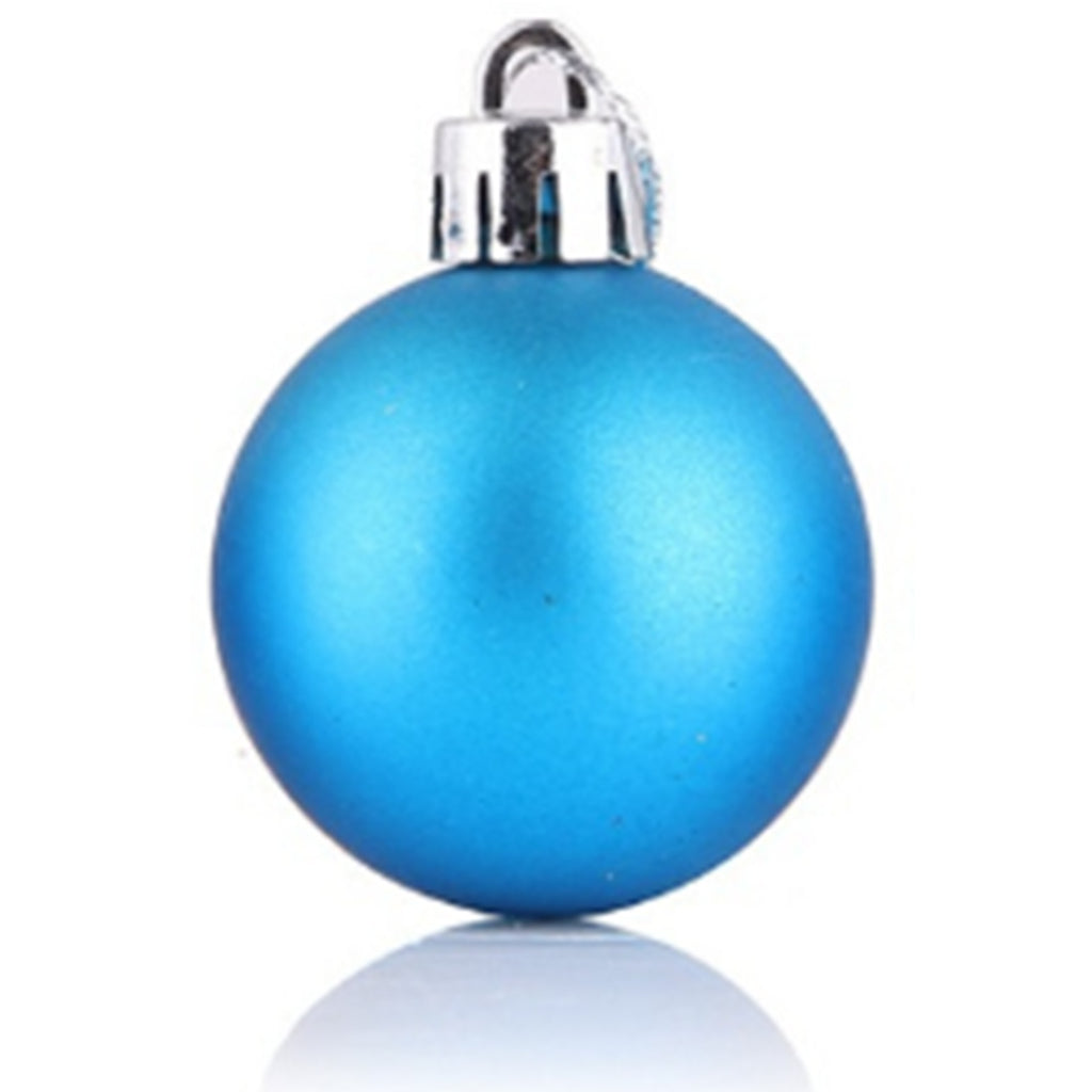 Plastic Colorful Hanging Matte Plating Christmas Balls
