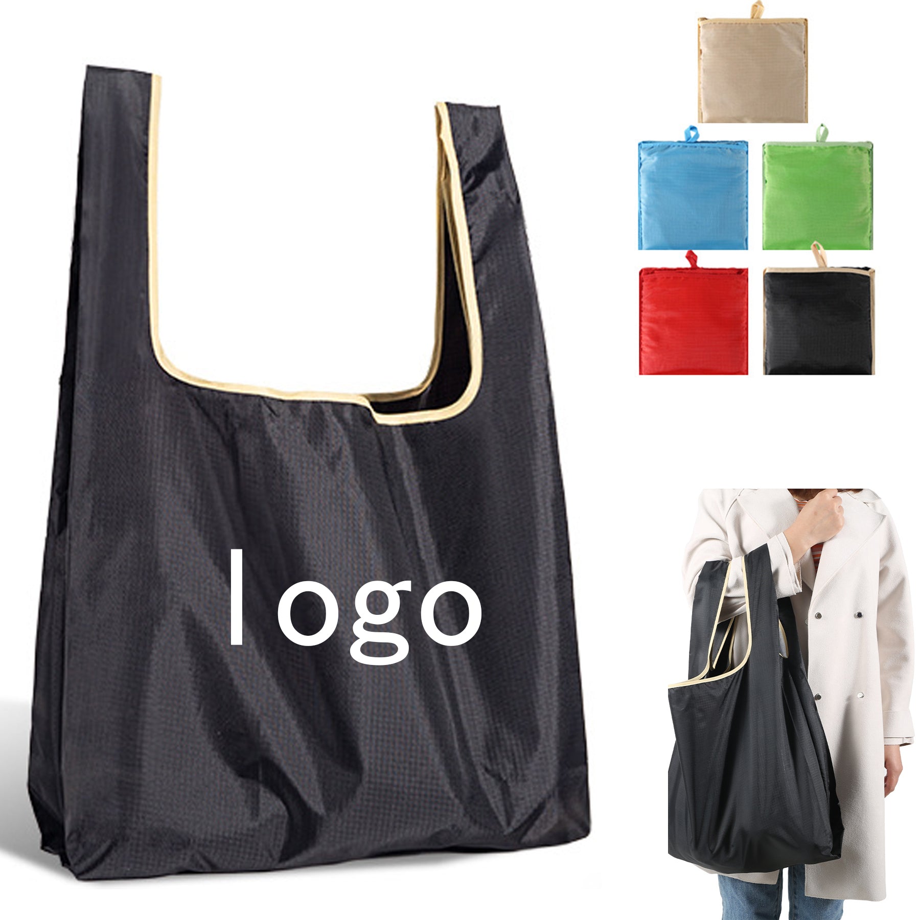 Polyester Foldable Shopping Tote Bag