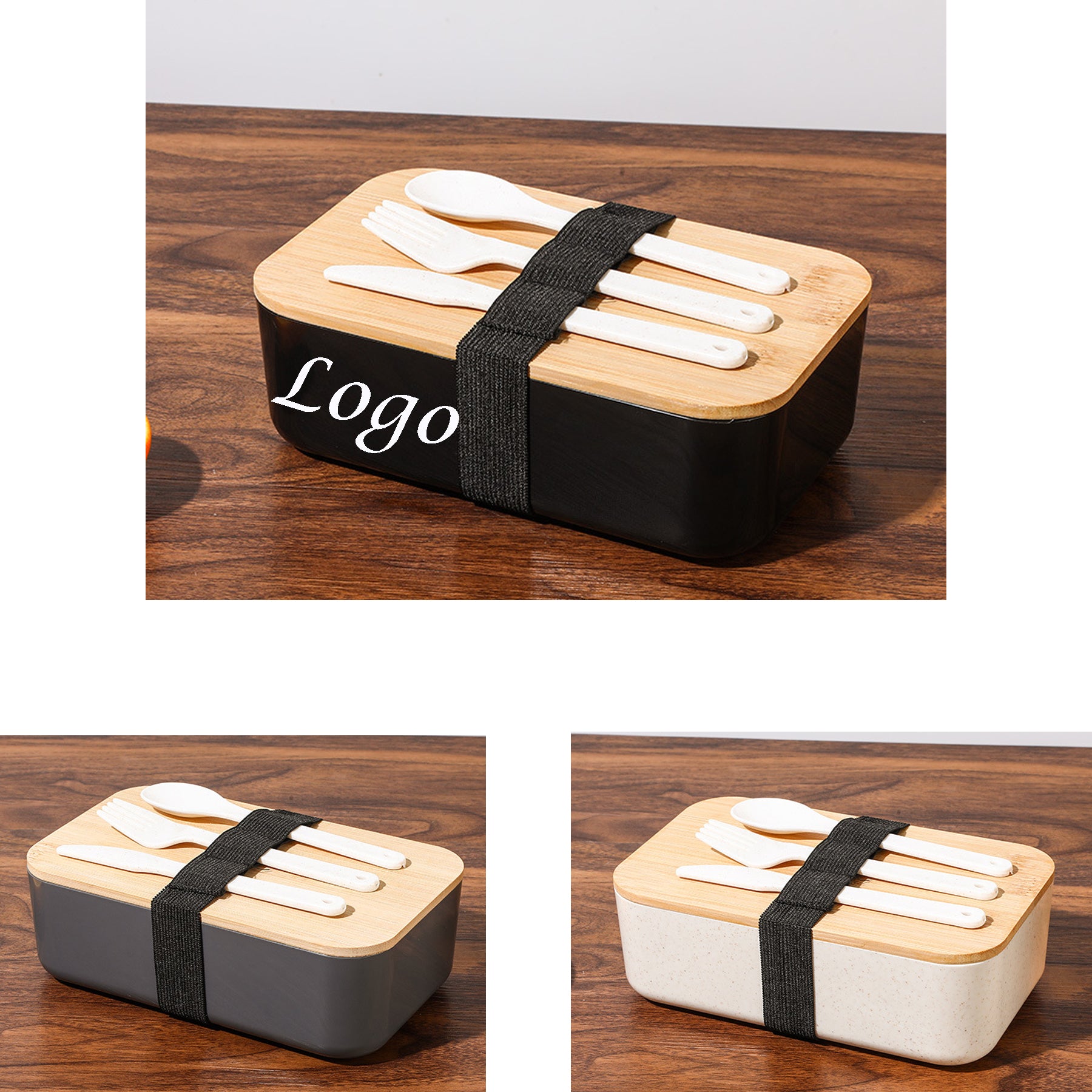 Bento Lunch Box With Bamboo Lid & Utensils