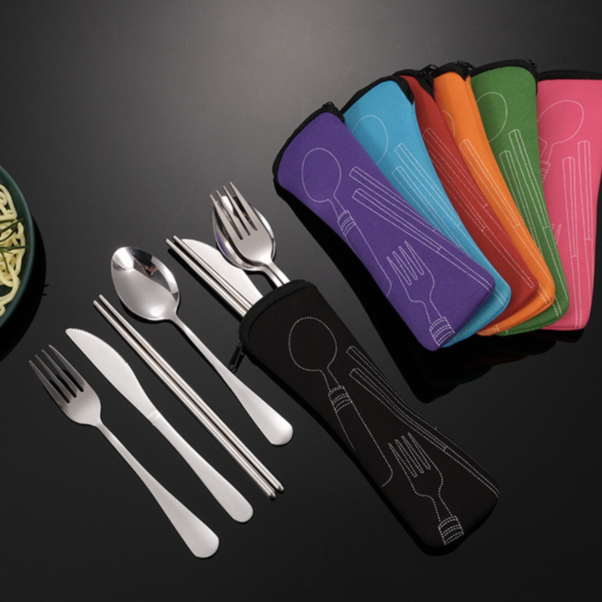 Portable Stainless Steel Cutlery 4 Pieces Set