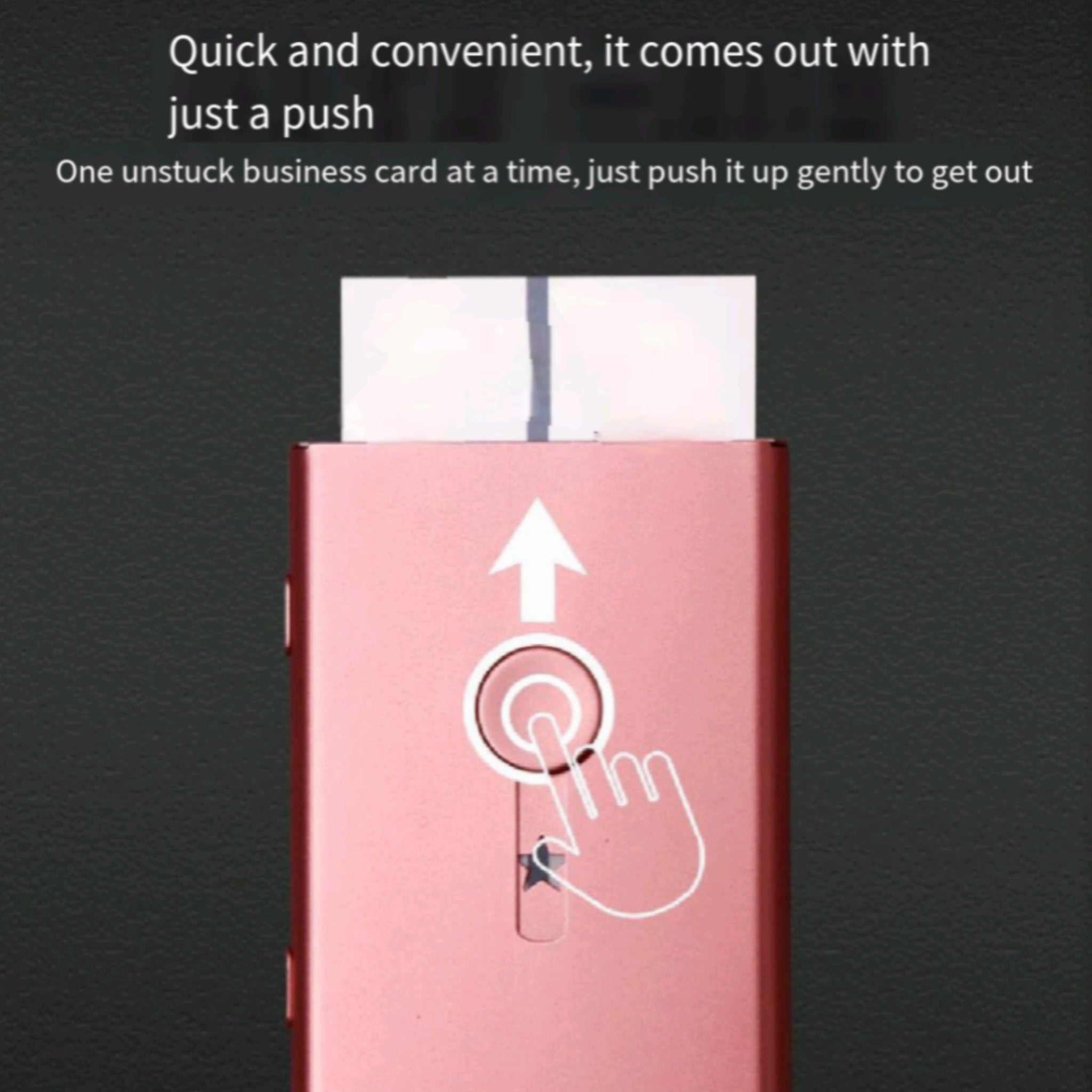 Portable Push Release Metal Business Card Holder