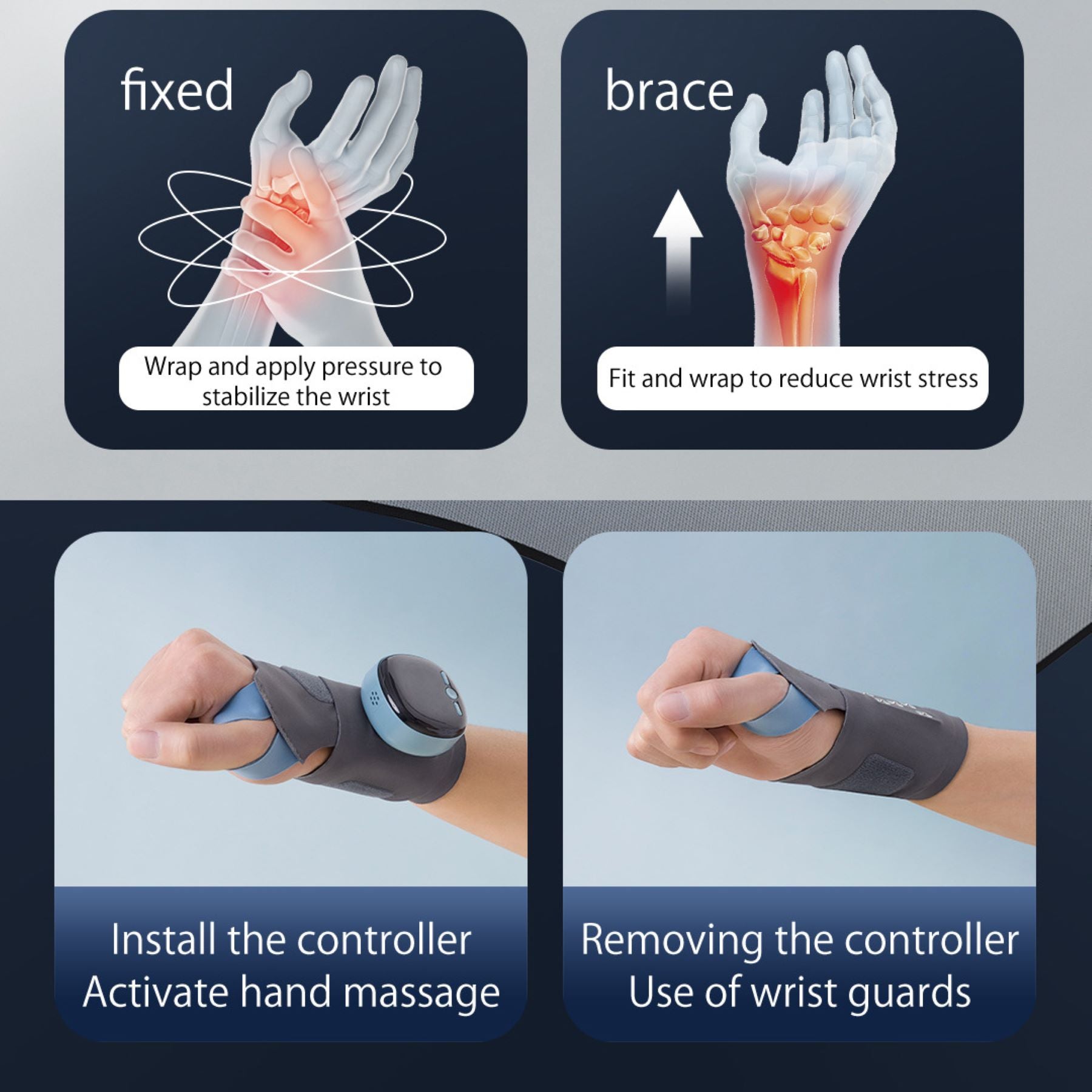 Heating and Massaging Wrist Protective Gear