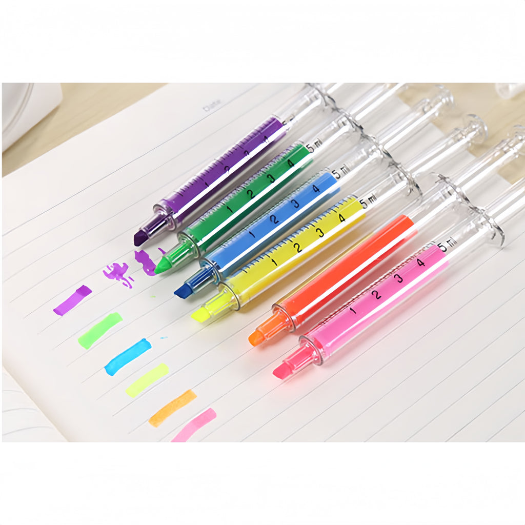 Colorful Graduated Syringe Shaped Highlighter