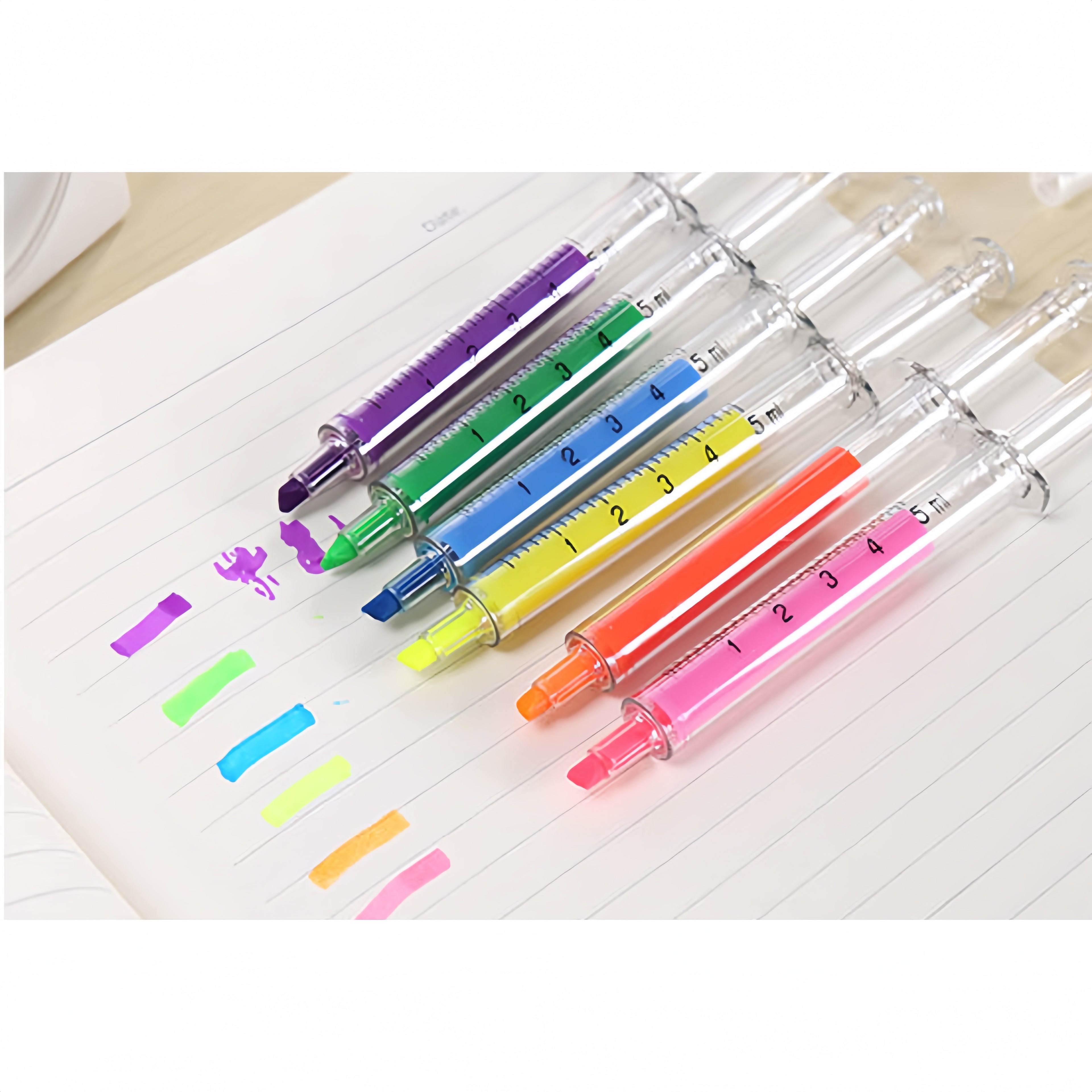 Colorful Graduated Syringe Shaped Highlighter
