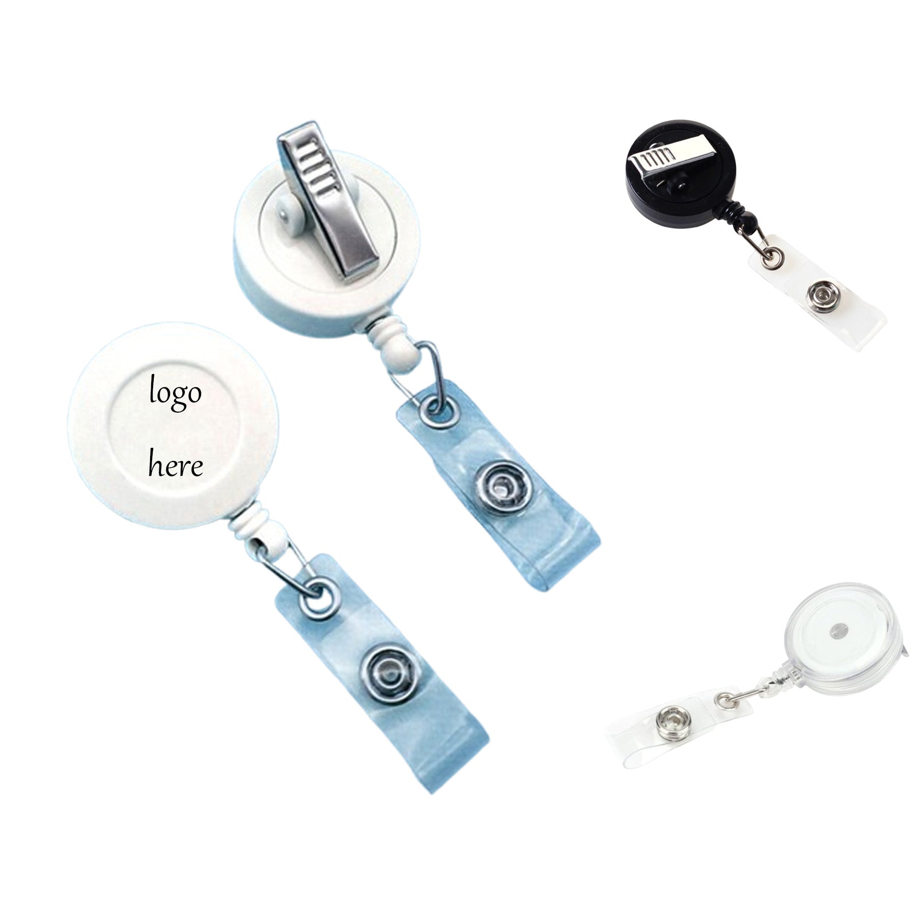 Disk Metal Clasp With Transparent Key Chain