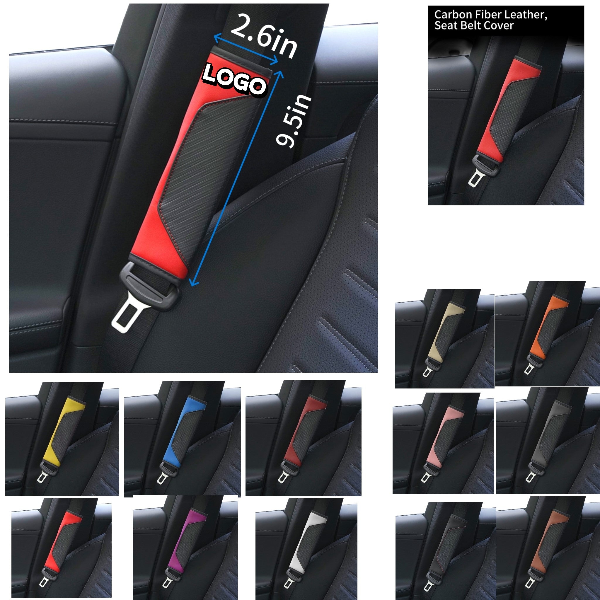 Leather Car Seat Belt Cover