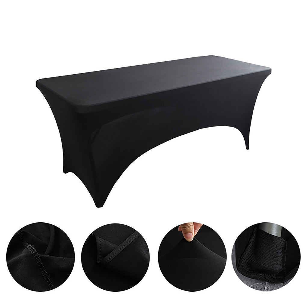 Custom Logo 6Ft Spandex Stretch Tablecloth Table Cover