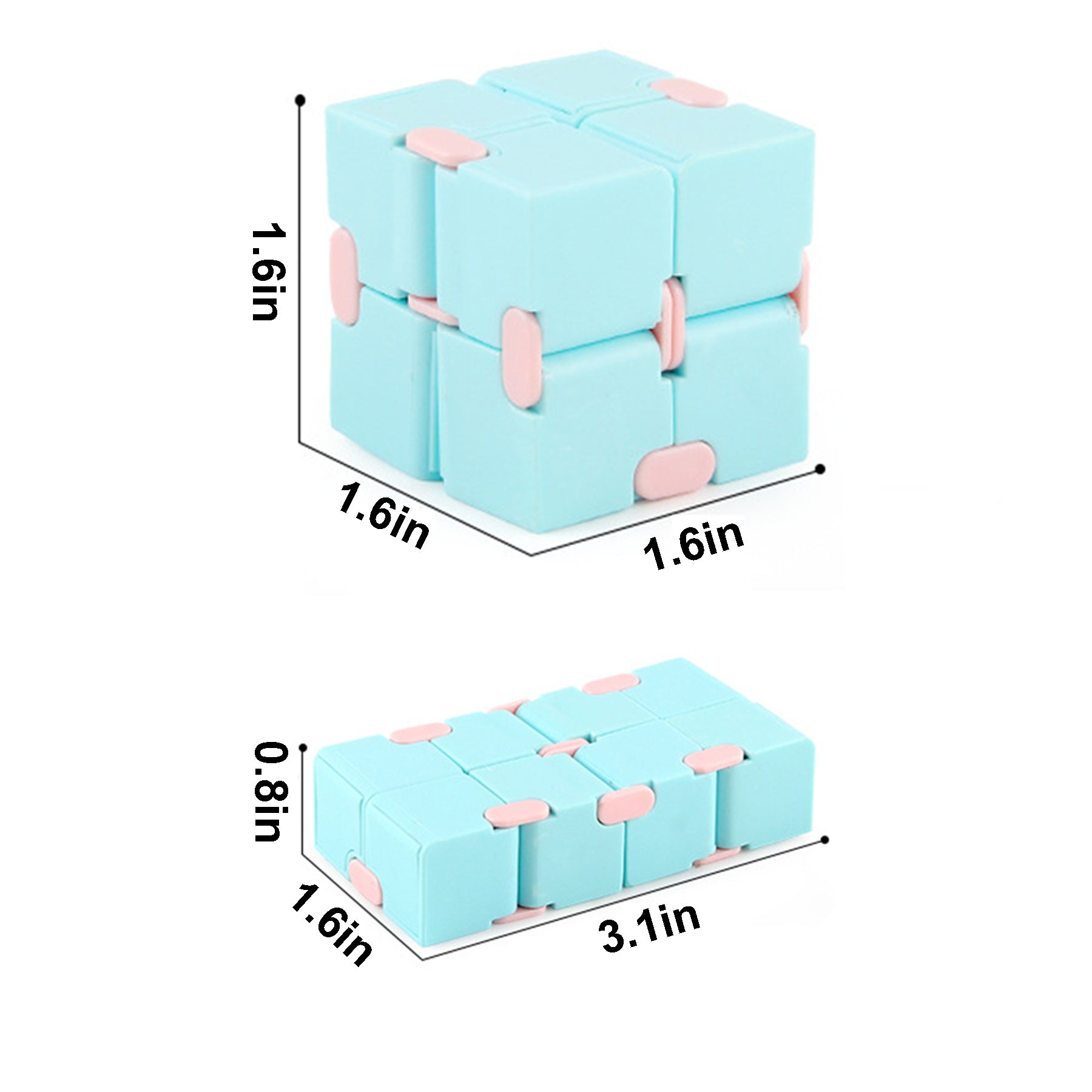 Plastic Foldable Stress Relief Cube