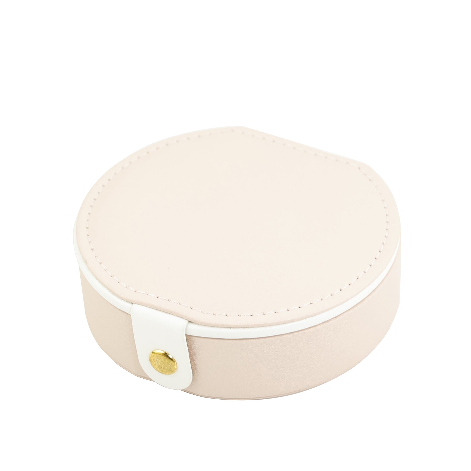 Pu Leather Small Round Jewelry Case