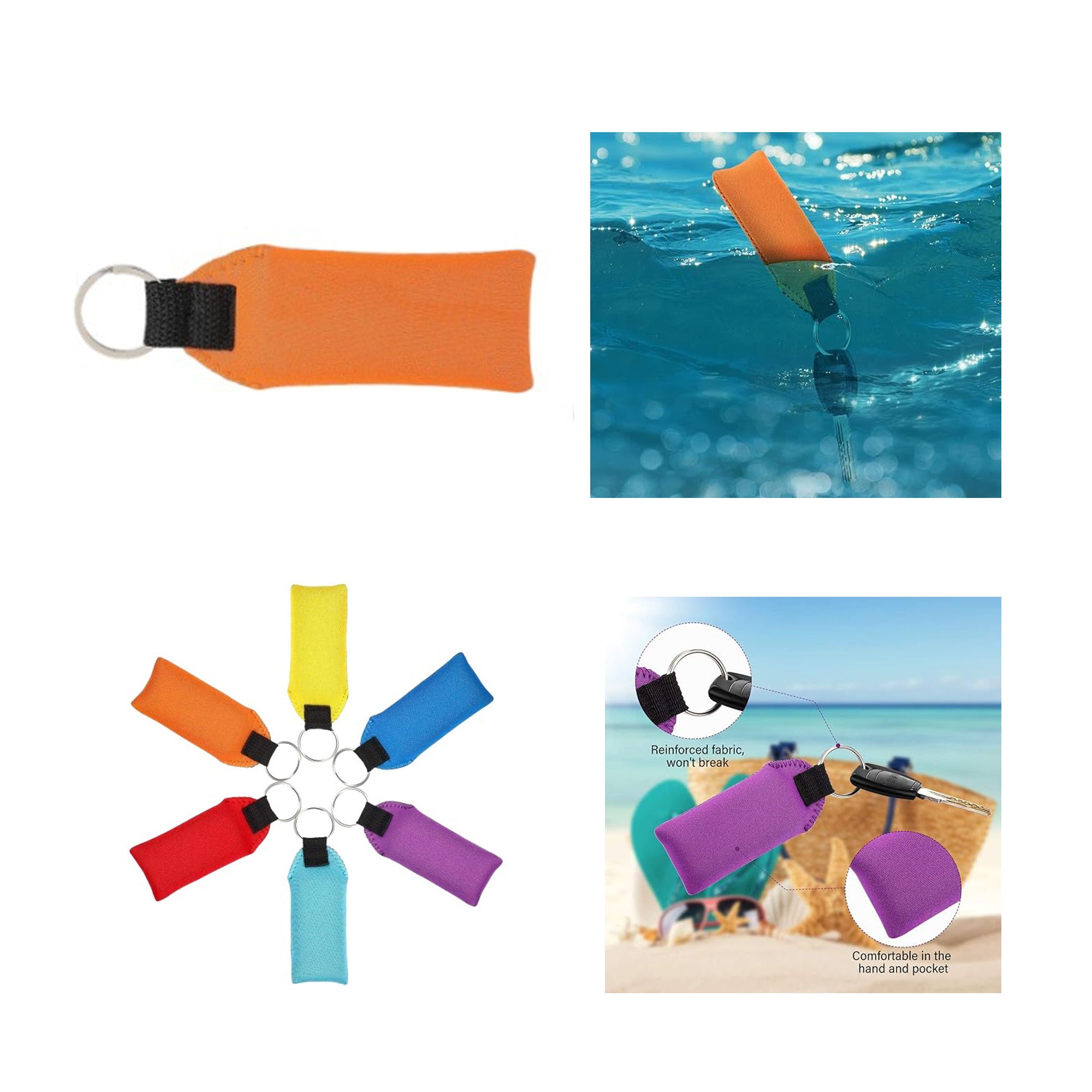 Floating Neoprene Boat Keychain