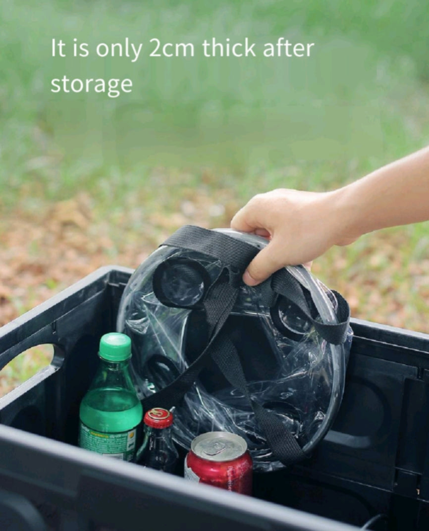 Transparent Round Folding Bucket