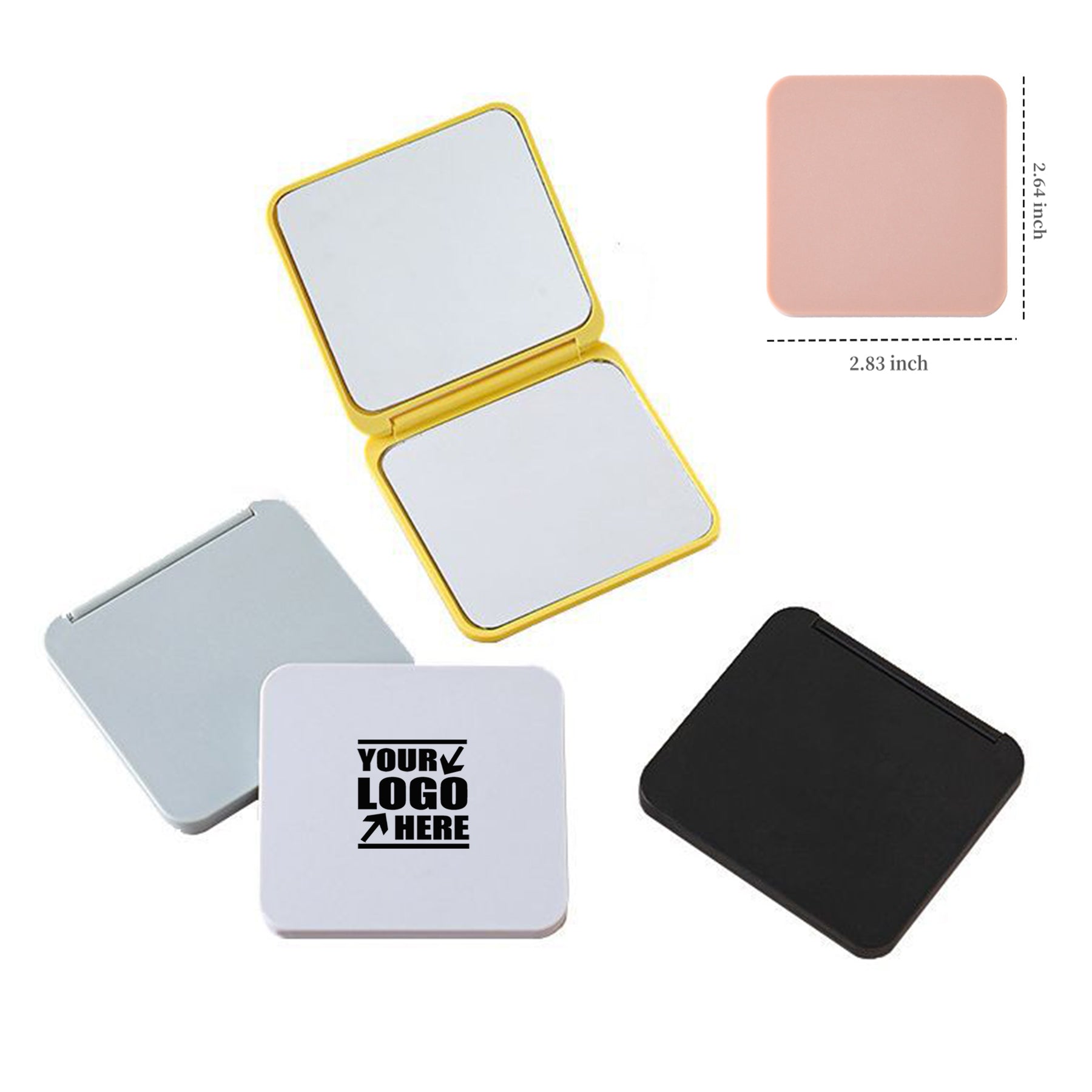 Double Side Mini Square Folding Mirror