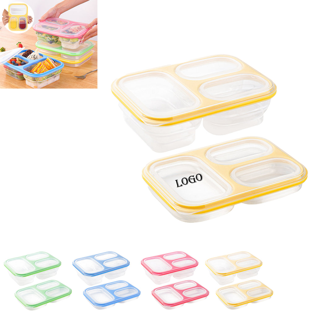 Silicone Collapsible Compartmental Lunch Box