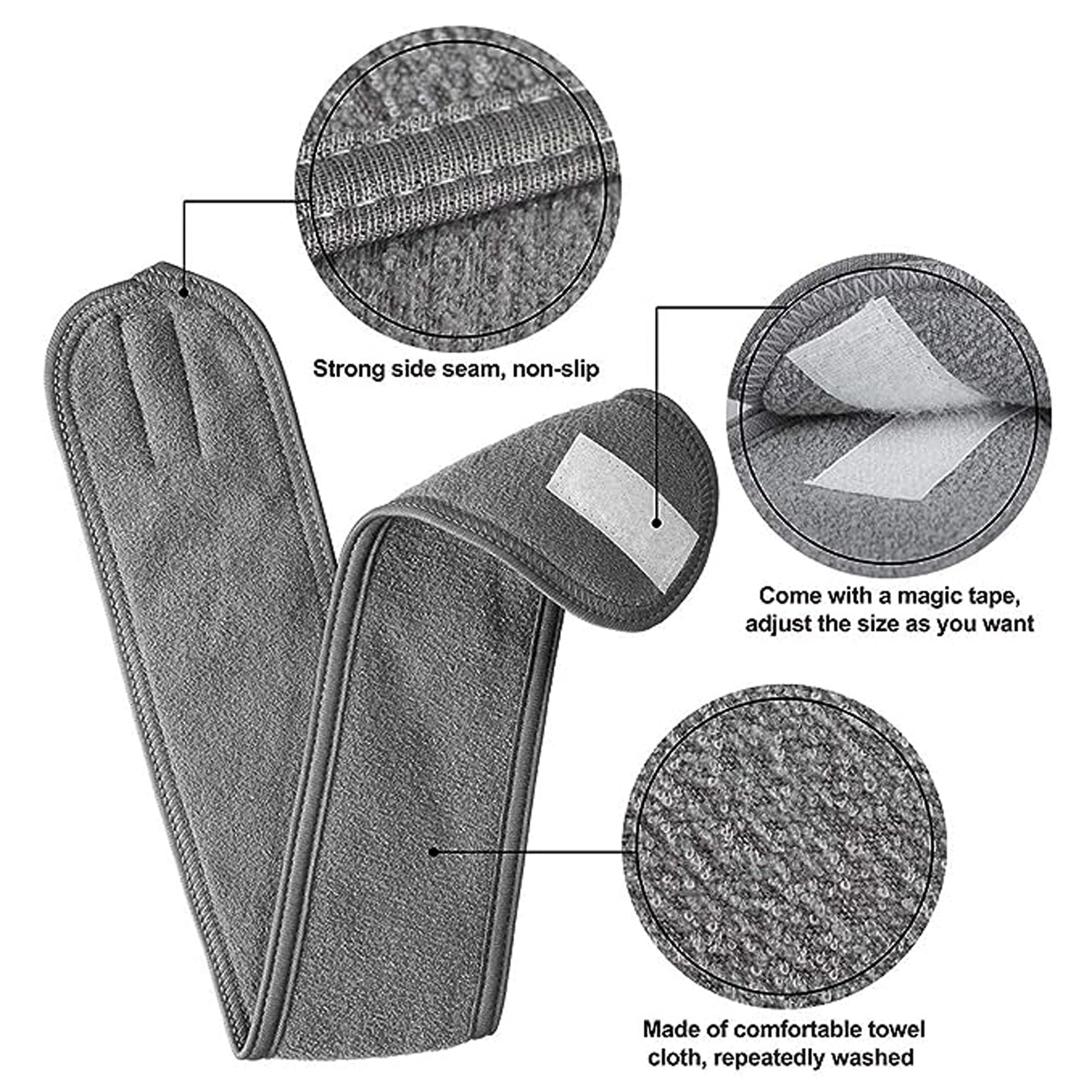 Soft Face Washing Velcro Headband