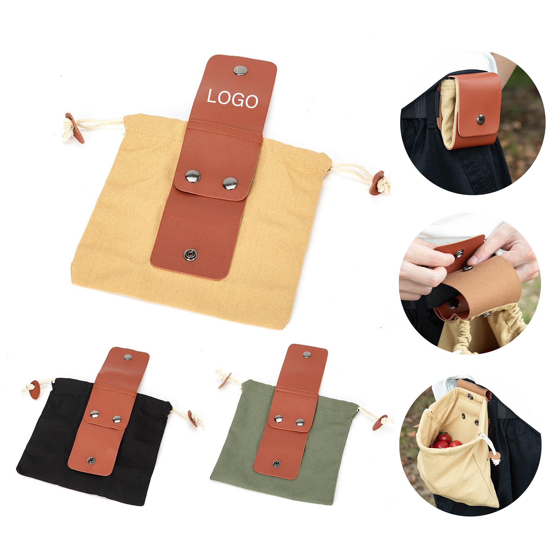 Outdoor Belt Tool Foraging Fruit Picking Bag