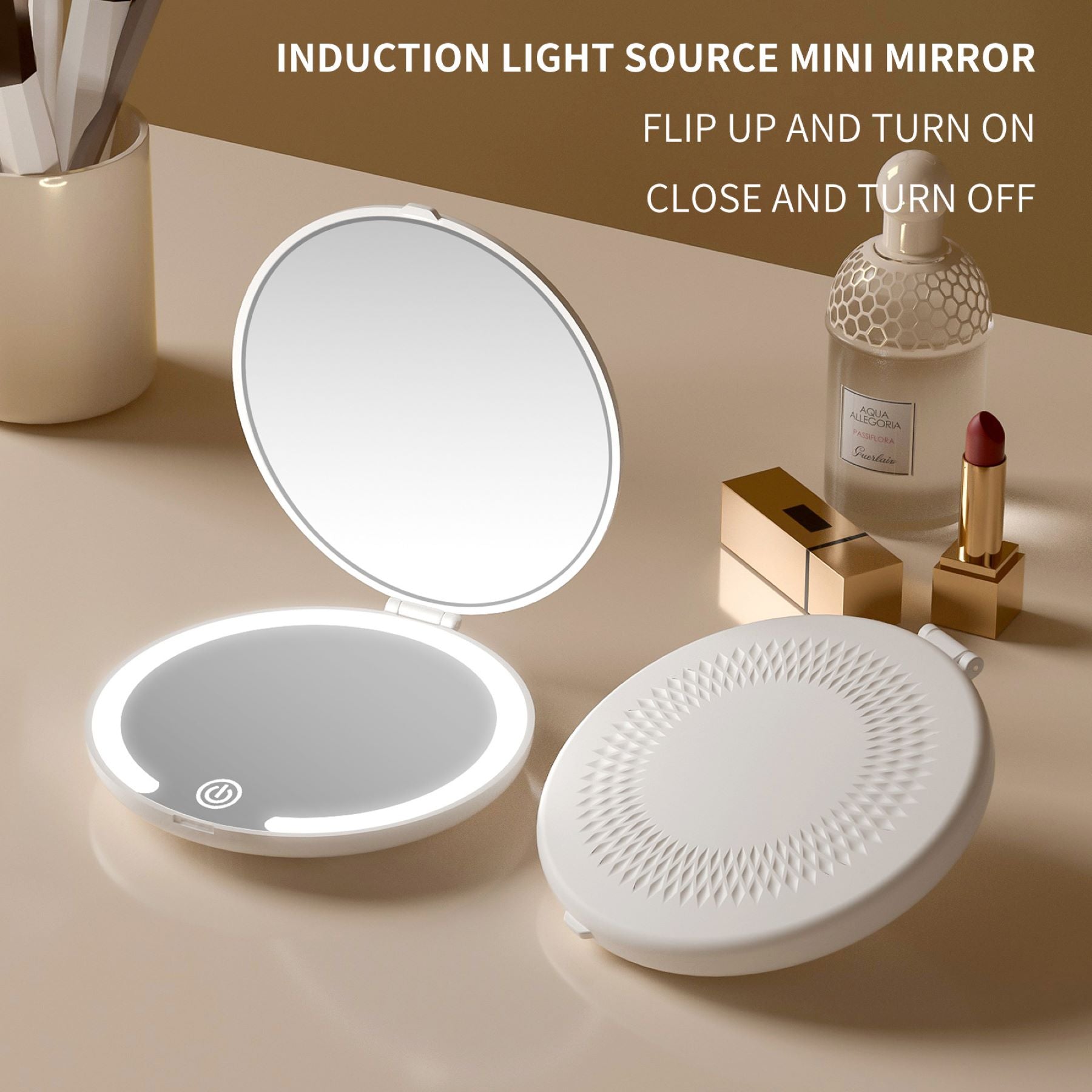 Portable Folding LED Makeup Mirror