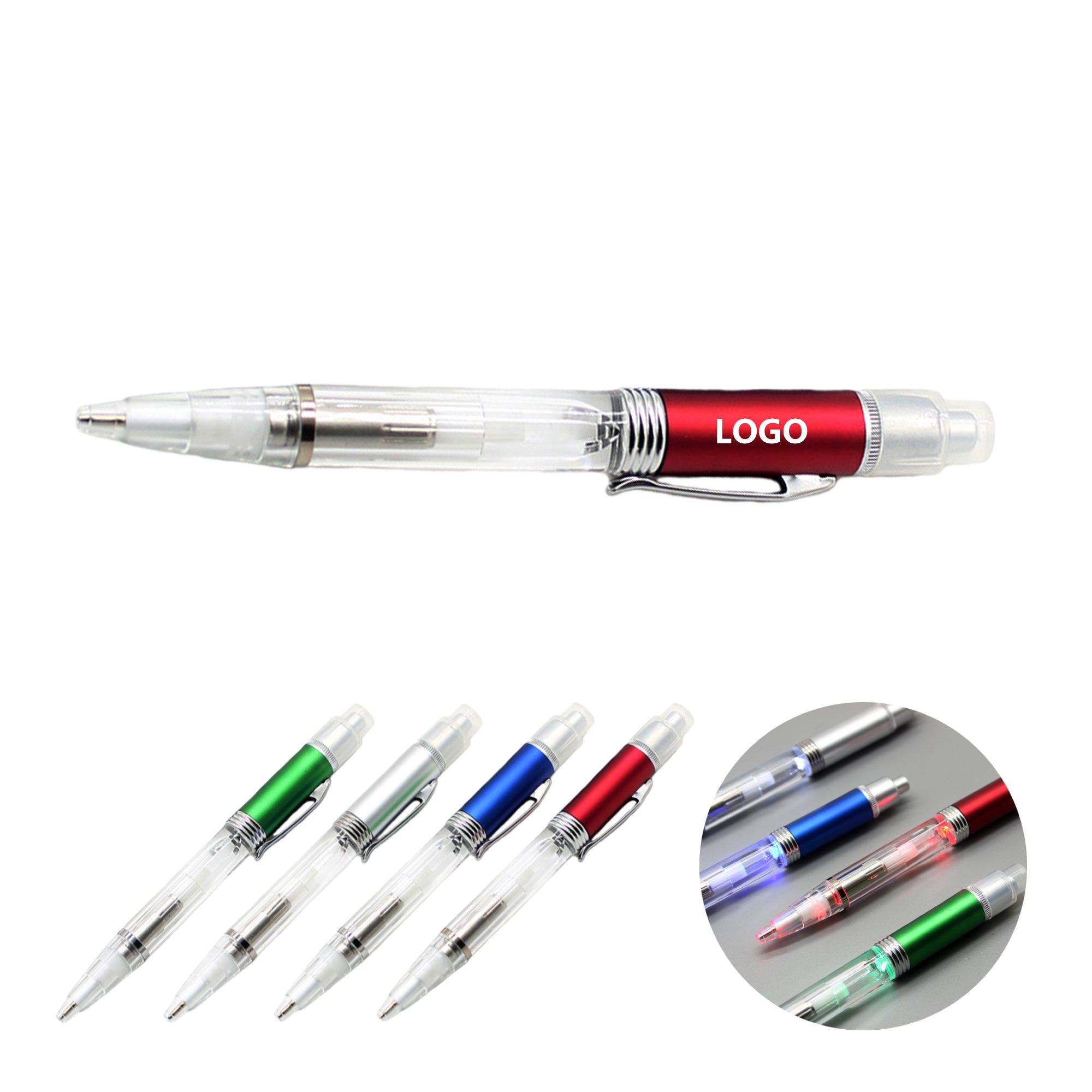 Led Light Up Ballpoint Pen For Nighttime Writing Black Ink