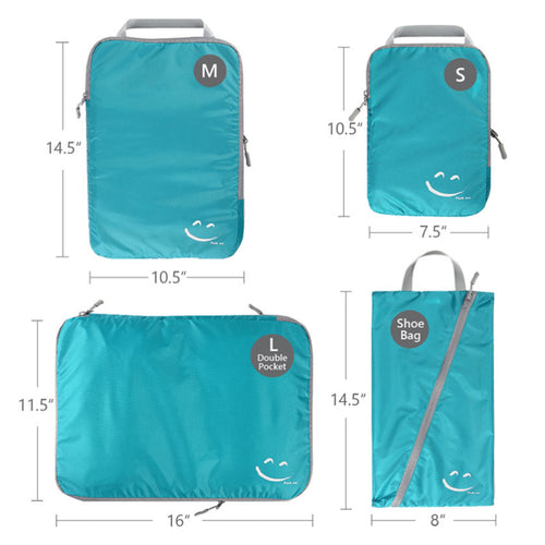 4-Piece Travel Compression Packing Cube Set