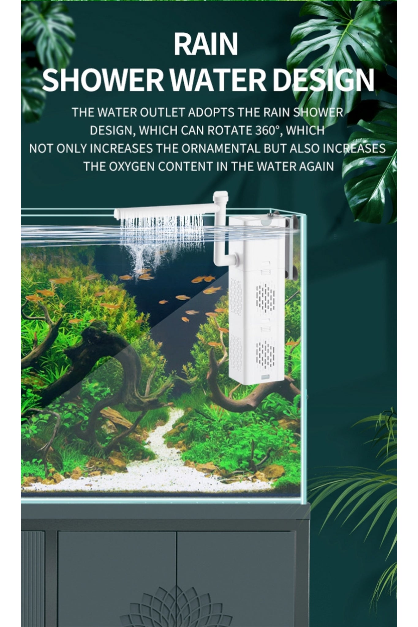Ultra Quiet Submersible Aquarium Filter Internal Circulation