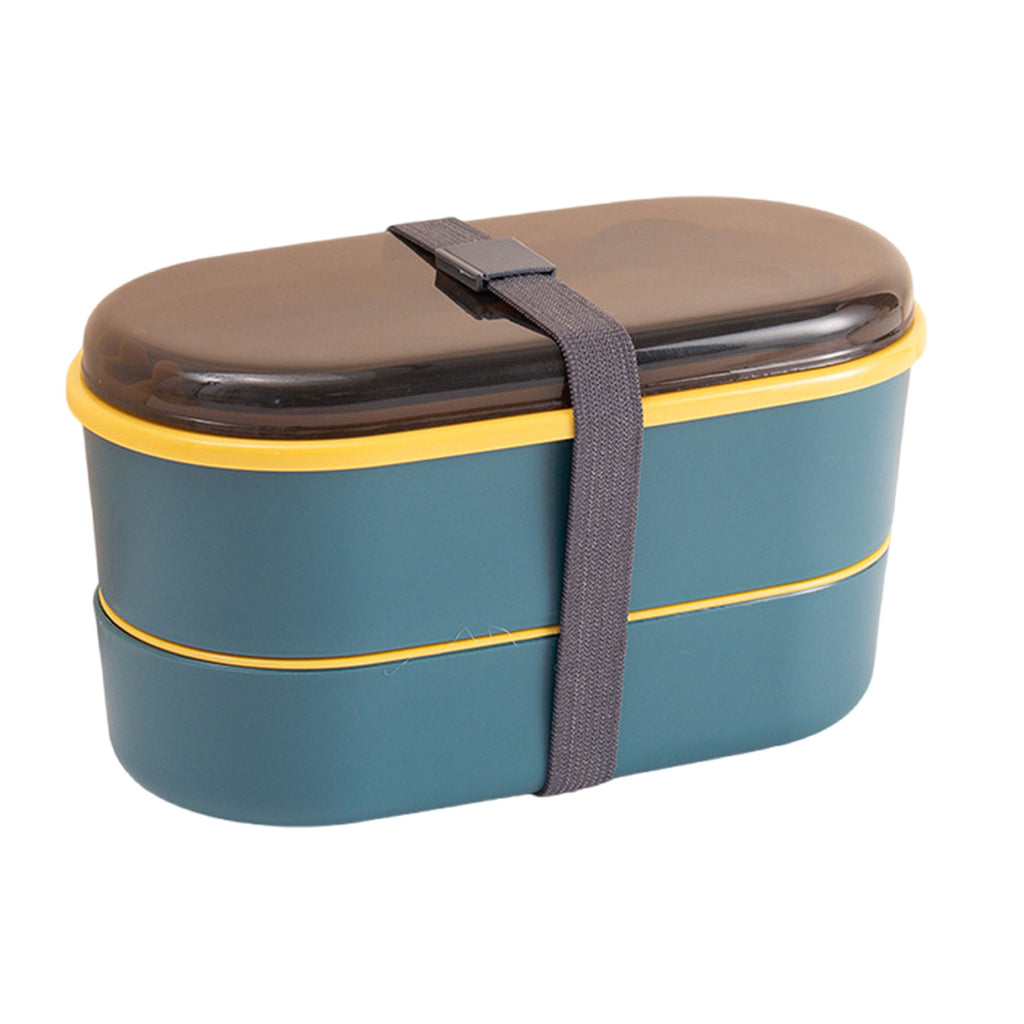 Double Layer Lunch Box With Plastic Utensils