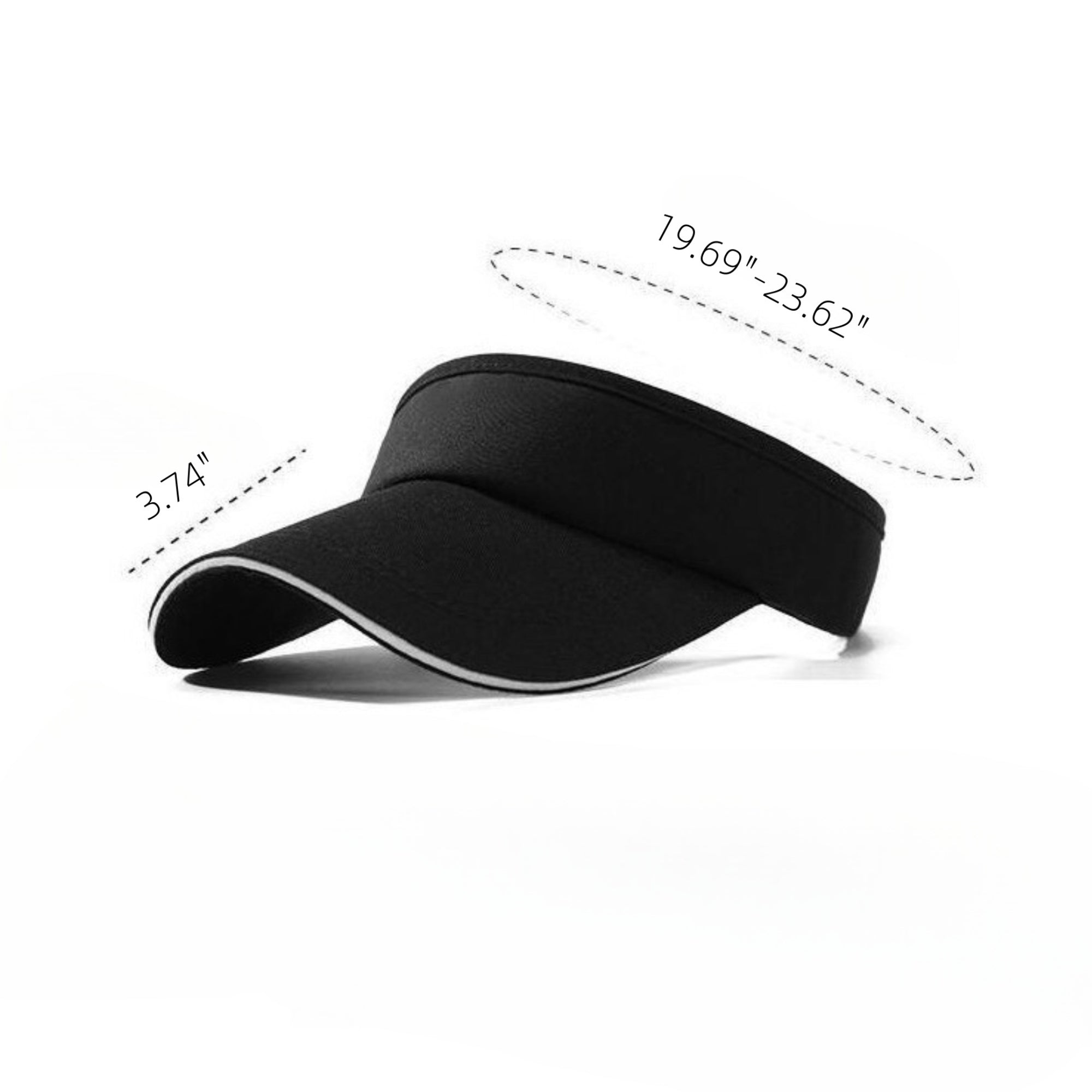Hook And Loop Adjustable Visor Style Sun Hat