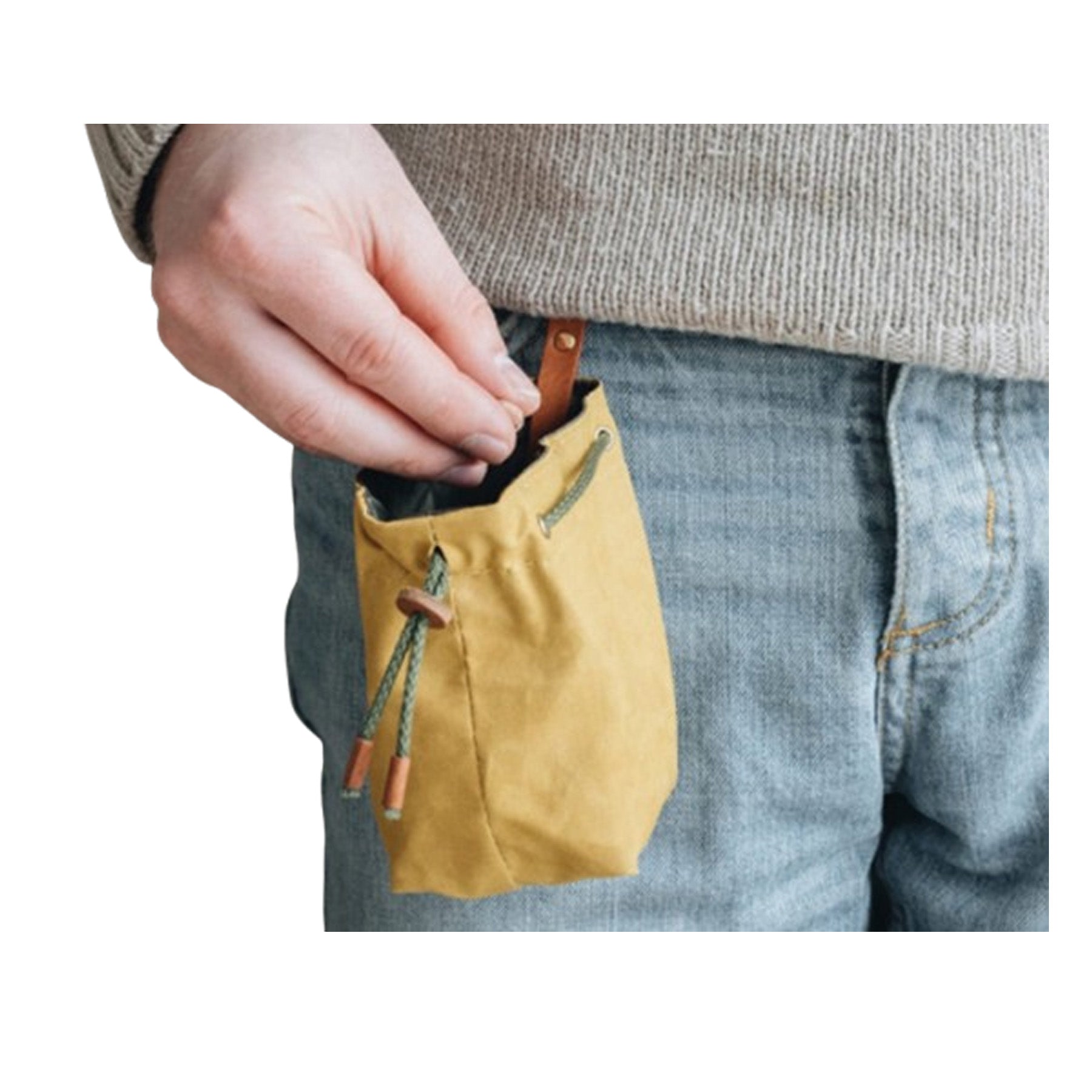 Canvas Pet Treat Pouch with Leather Buckle