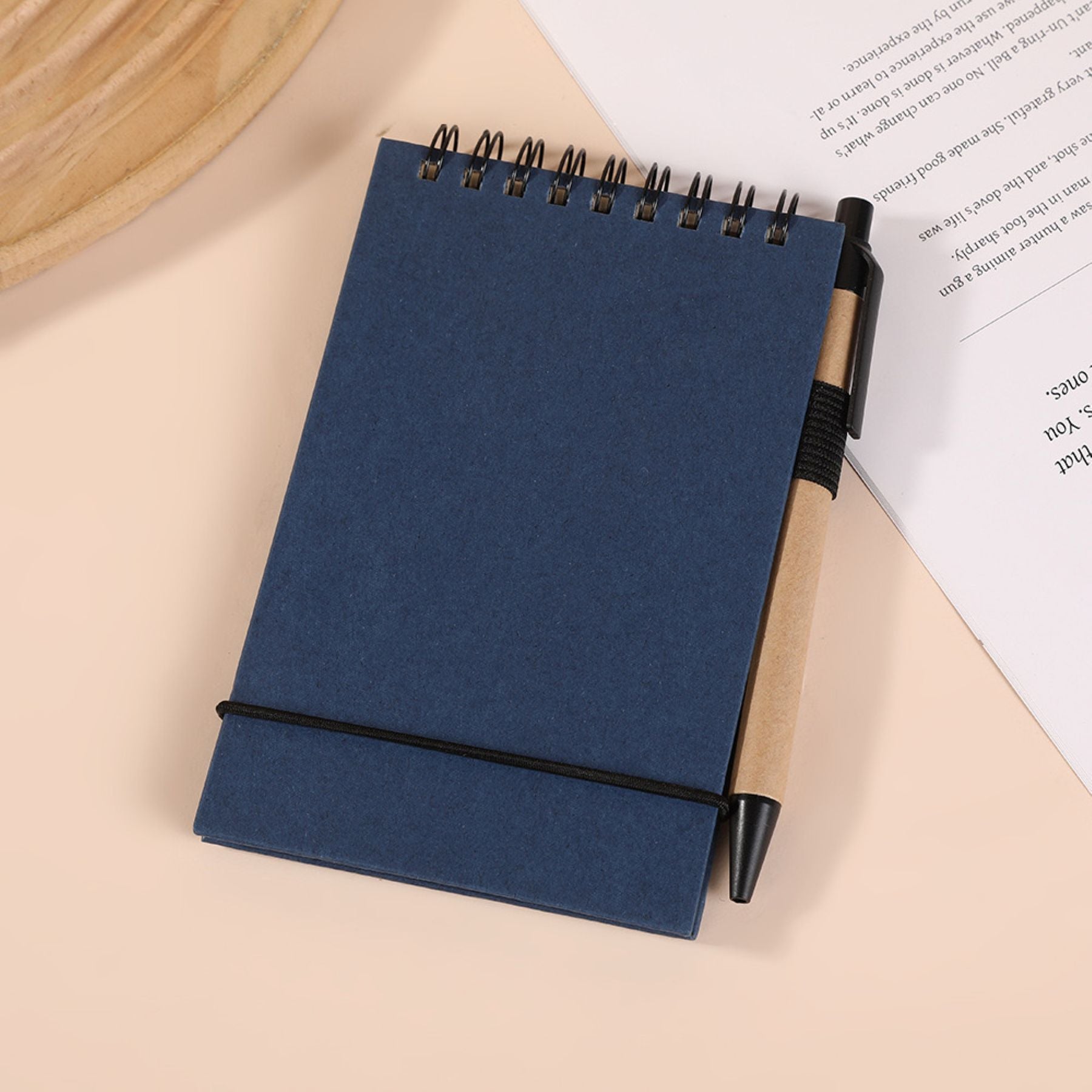 Solid-color Pocket Notepad (Including One Pen)