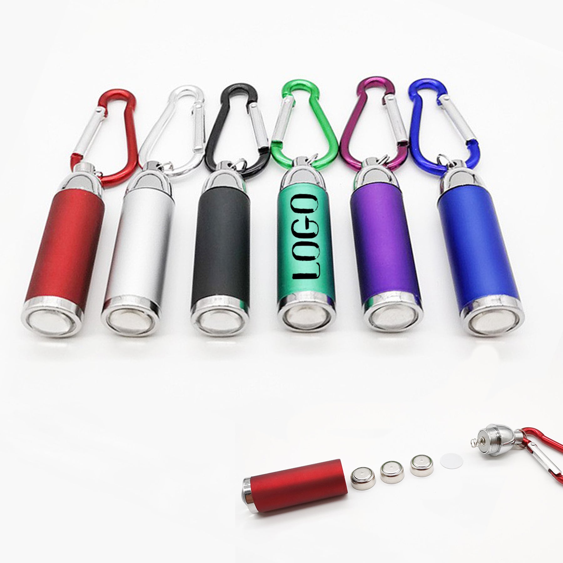 Outdoor Night Retractable Zoom Flashlight With Carabiner