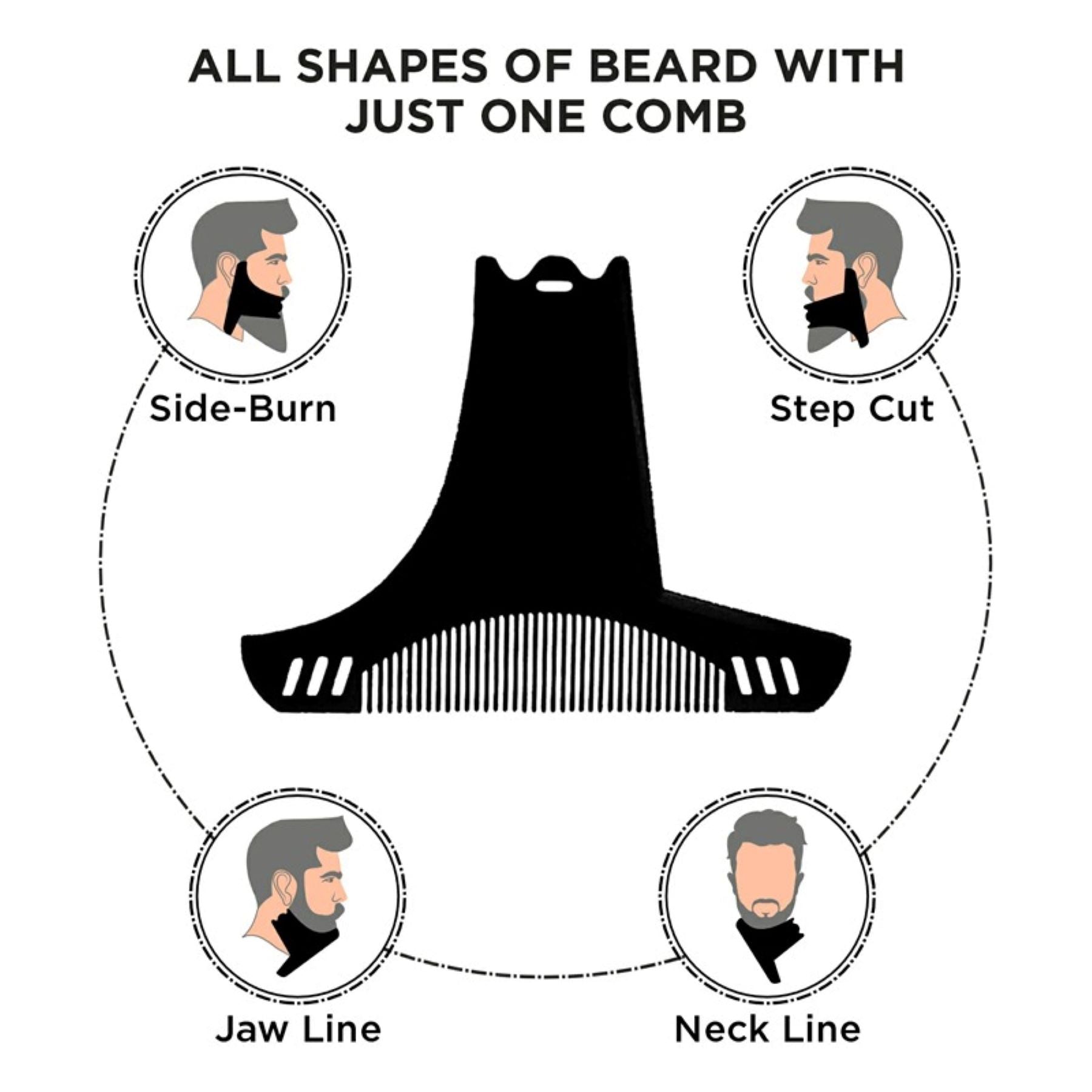 Six In One Beard Styling Template Comb