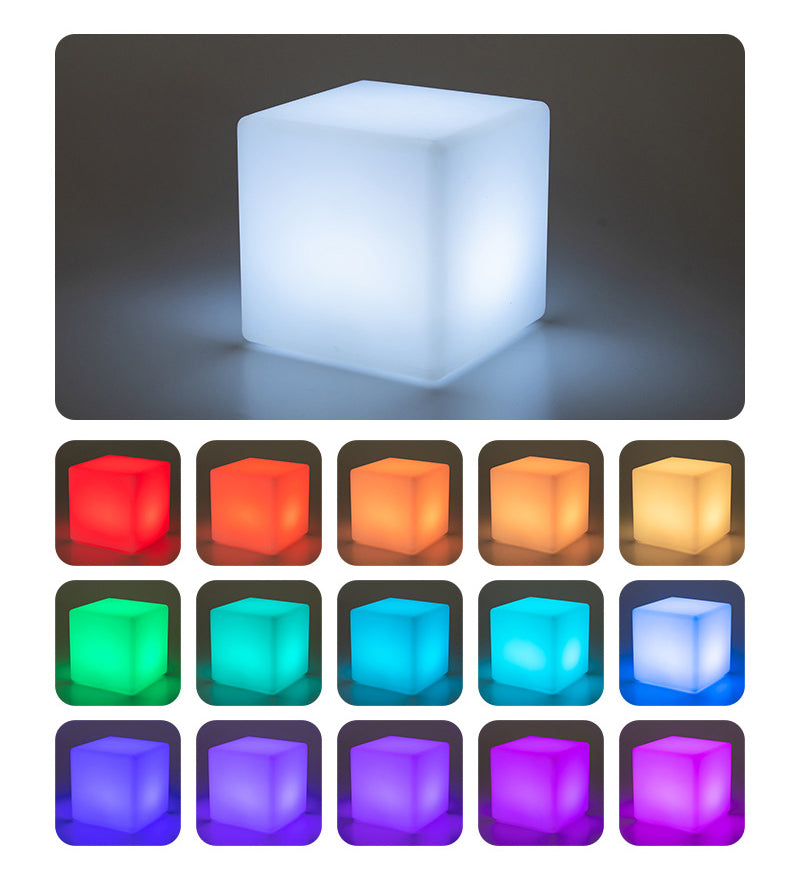 Square 16 Colors Led Light Rechargeable Night Light