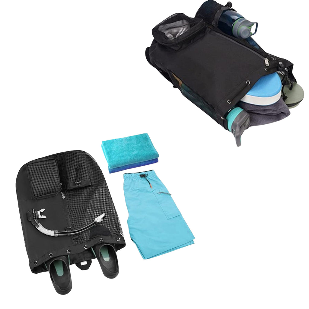 Zippered Sports Backpack with Dual Mesh Pockets