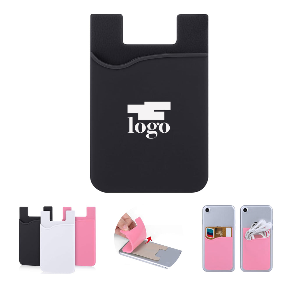 Mobile Phone Back Sticker Silicone Card Holder